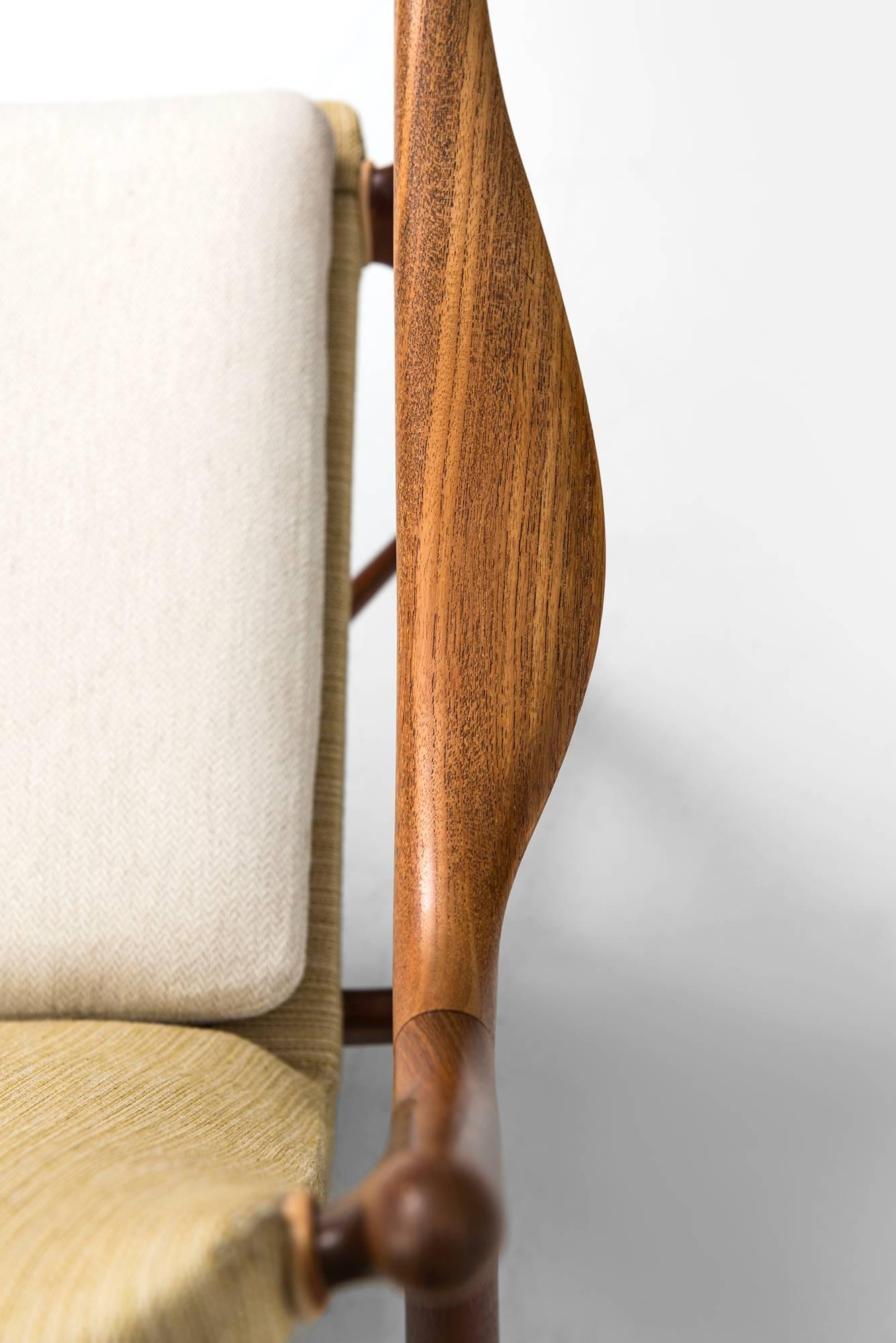 Danish Finn Juhl Easy Chairs Model NV-45 Produced by Niels Vodder in Denmark