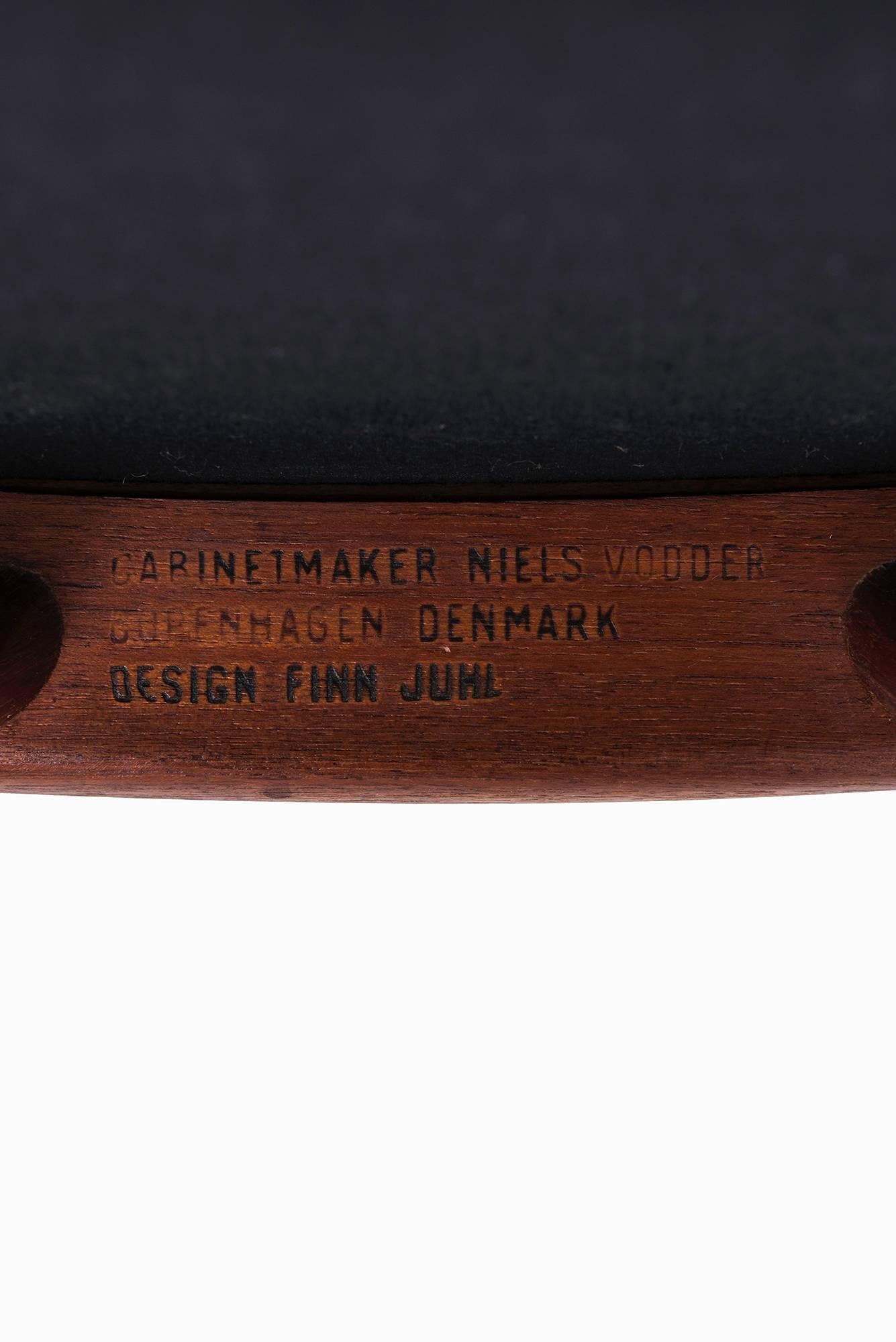 Fabric Finn Juhl Easy Chairs Model NV-45 Produced by Niels Vodder in Denmark