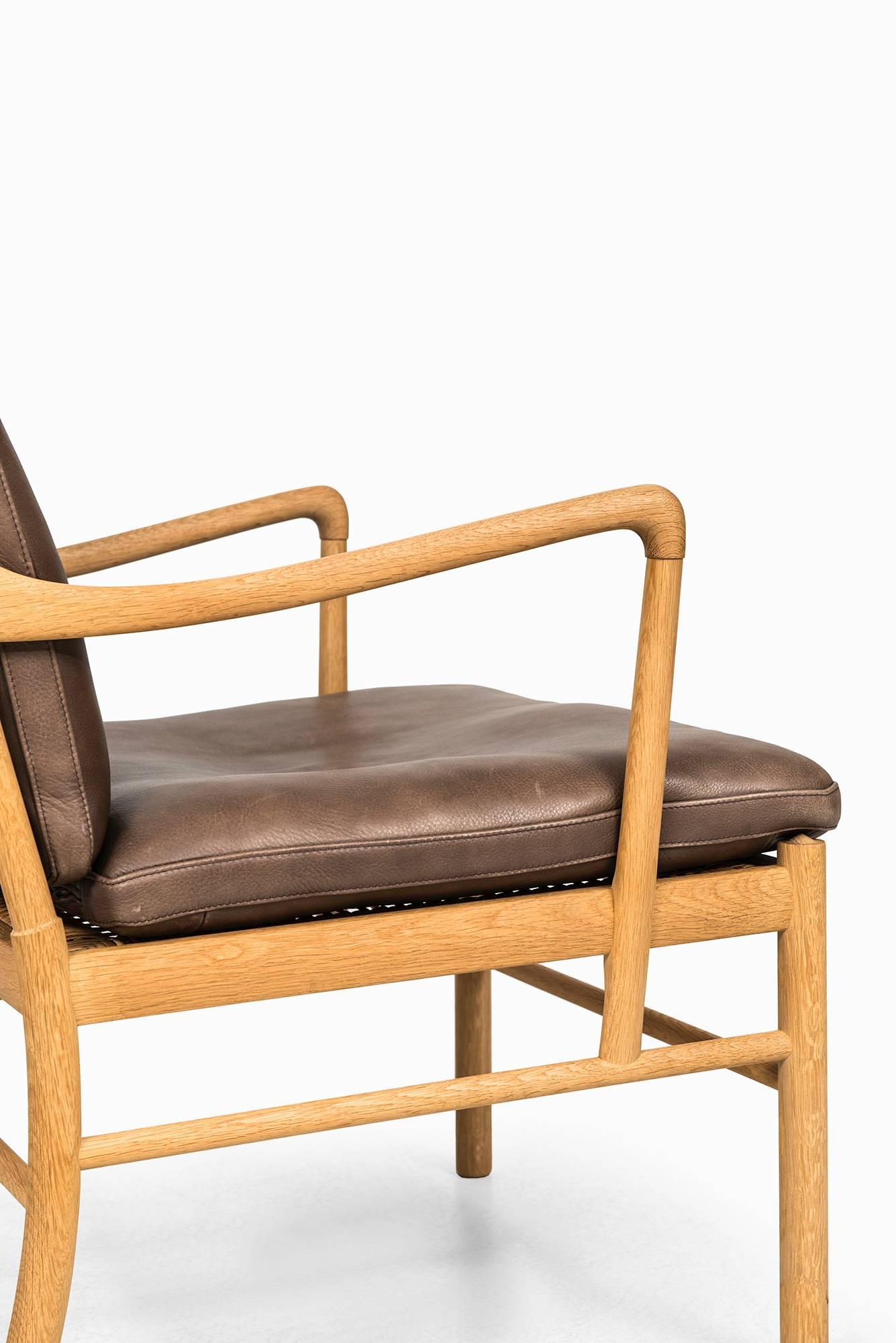 Danish Ole Wanscher Colonial Easy Chairs by P.J. Furniture in Denmark