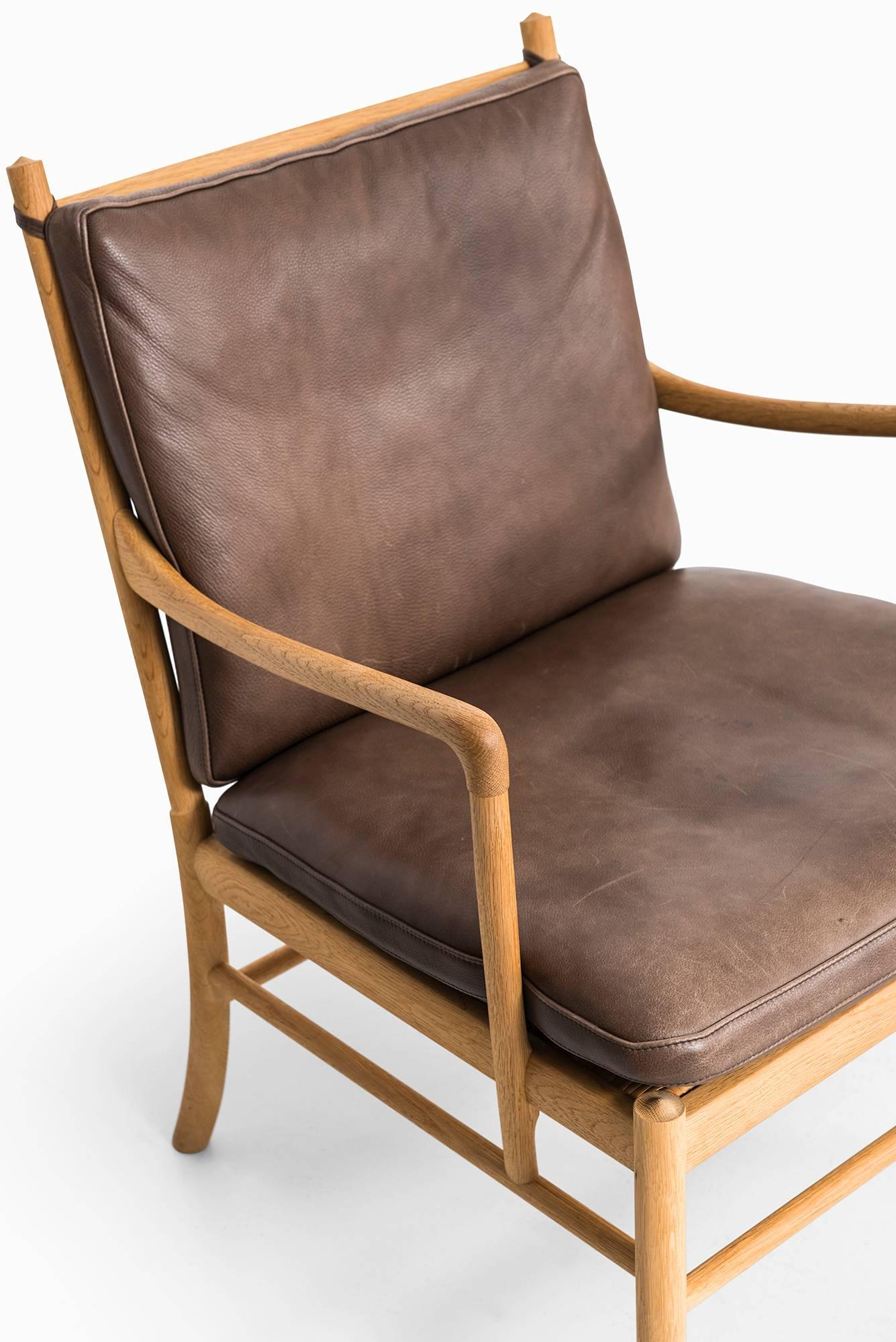 Scandinavian Modern Ole Wanscher Colonial Easy Chairs by P.J. Furniture in Denmark