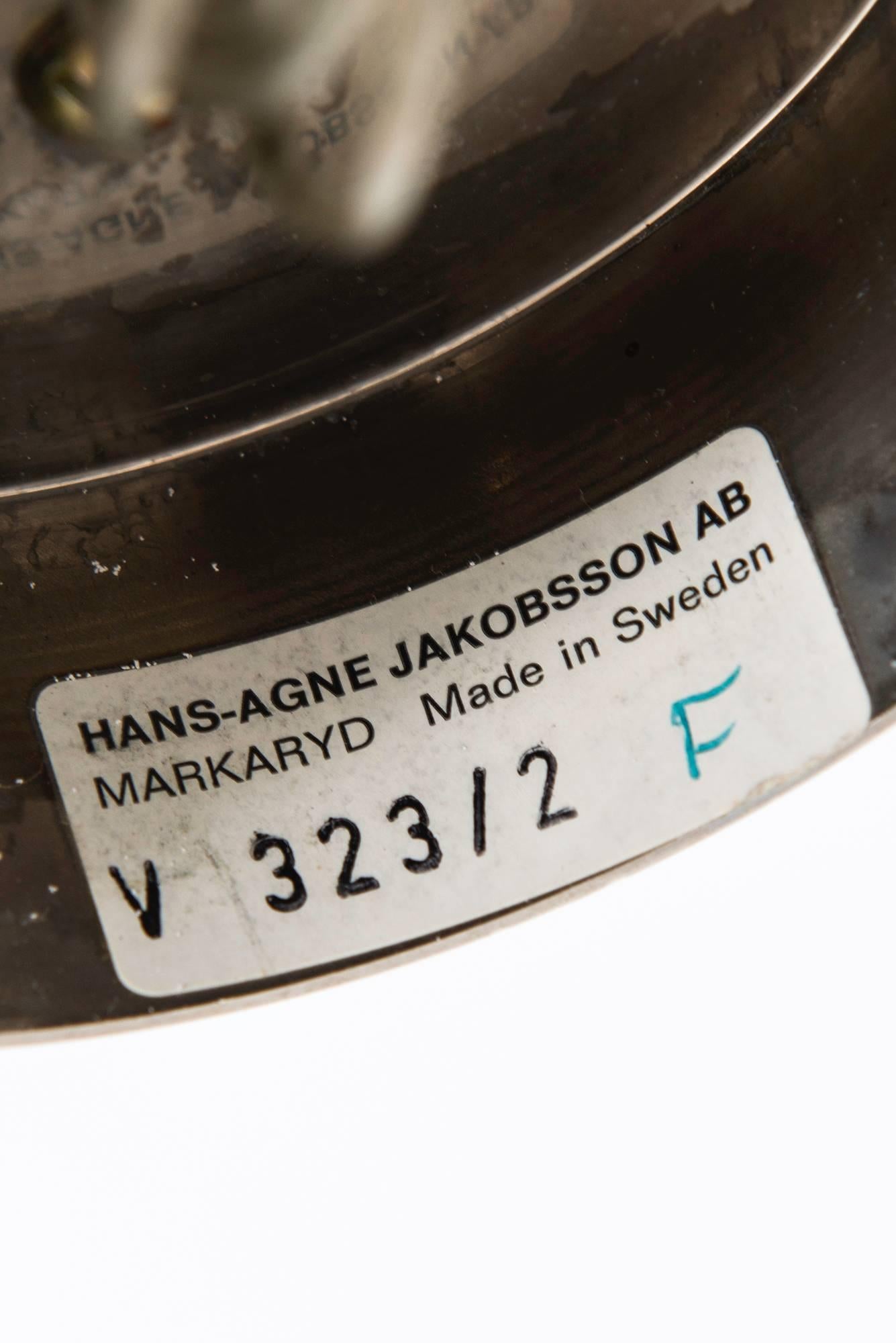 Aluminum Hans-Agne Jakobsson Wall Lamps Model V-323/2 For Sale