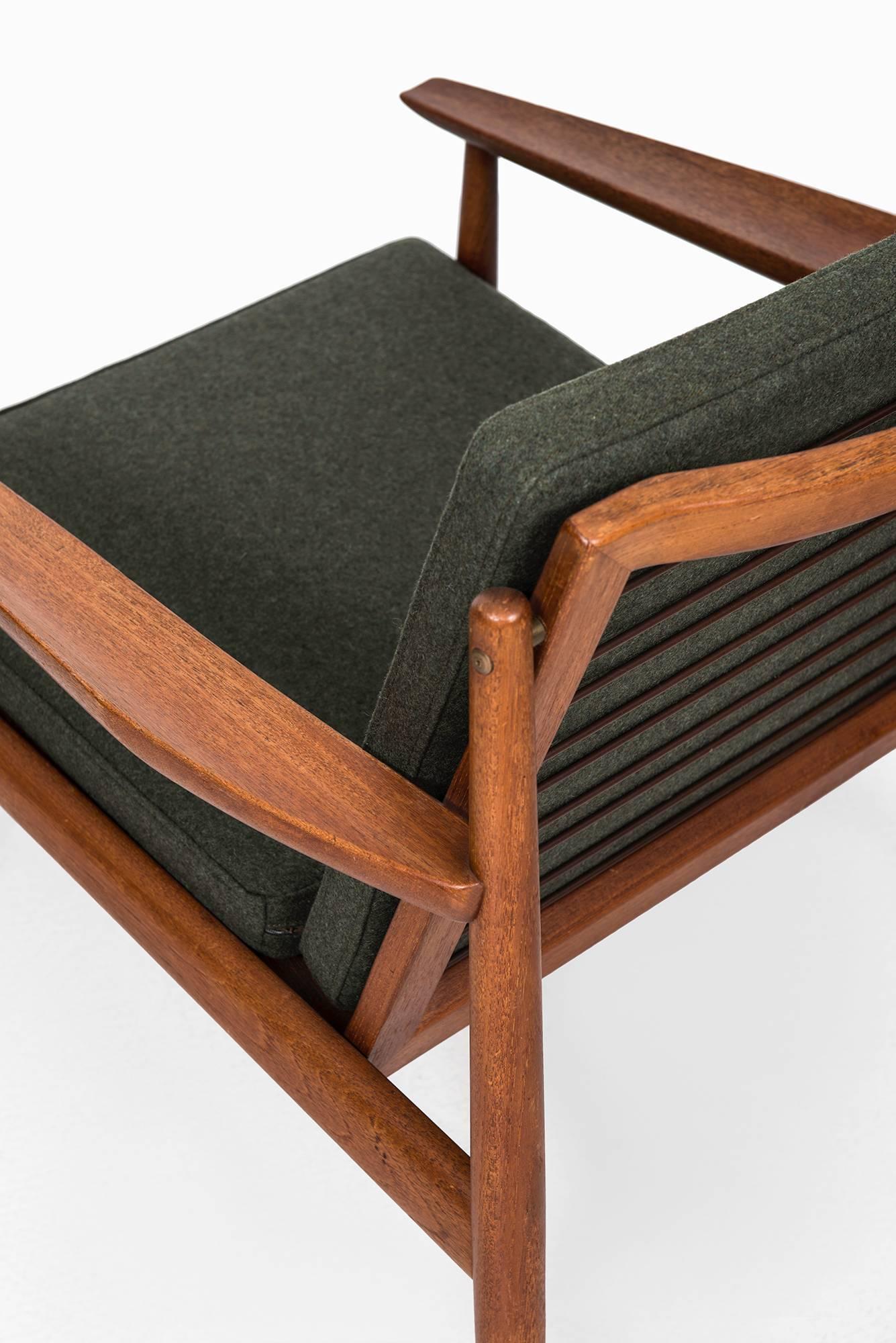 Danish Arne Vodder Easy Chairs Produced by Glostrup Møbelfabrik in Denmark