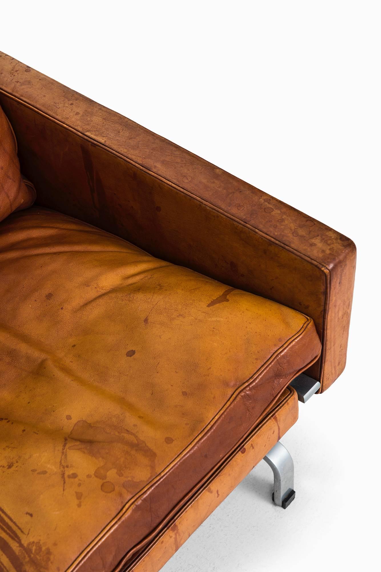 Steel Poul Kjærholm Sofa Model PK-31 by E. Kold Christensen in Denmark
