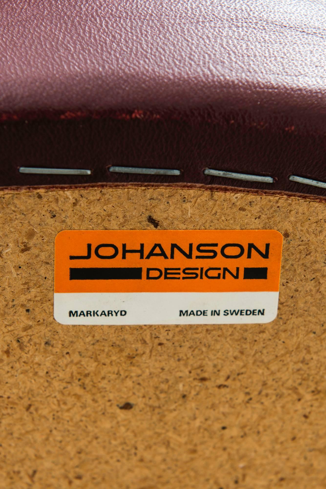 Tabourets de bar Börje Johansson par Johansson Design en Suède Excellent état à Limhamn, Skåne län