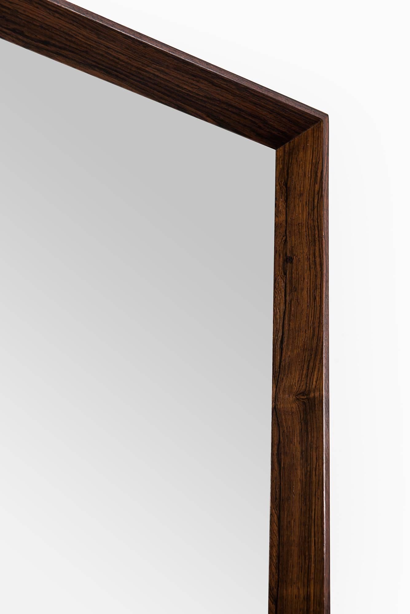 Danish Rosewood Mirror Produced in Denmark