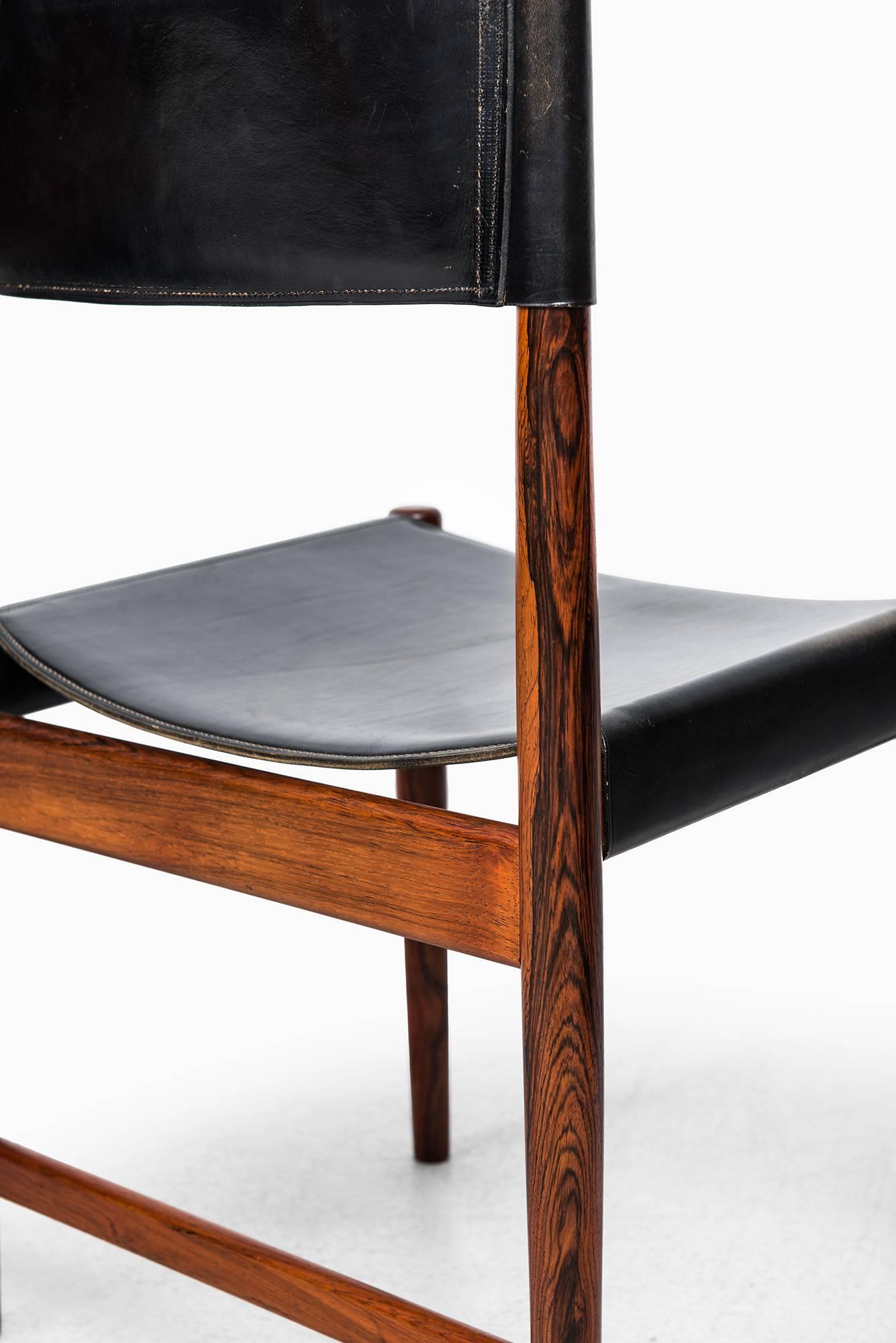 Leather Kurt Ostervig Dining Chairs by Sibast in Denmark