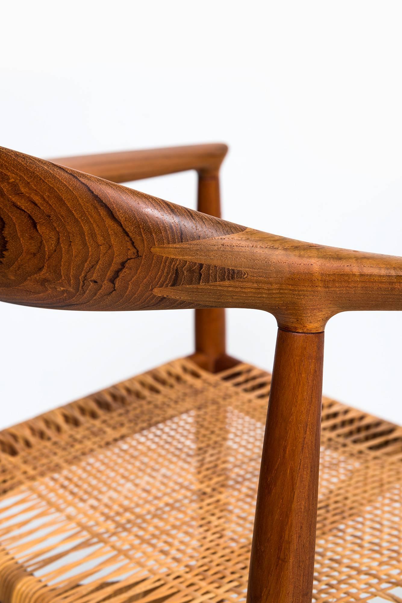 Cane Hans Wegner Armchair Model JH-501 by Johannes Hansen in Denmark