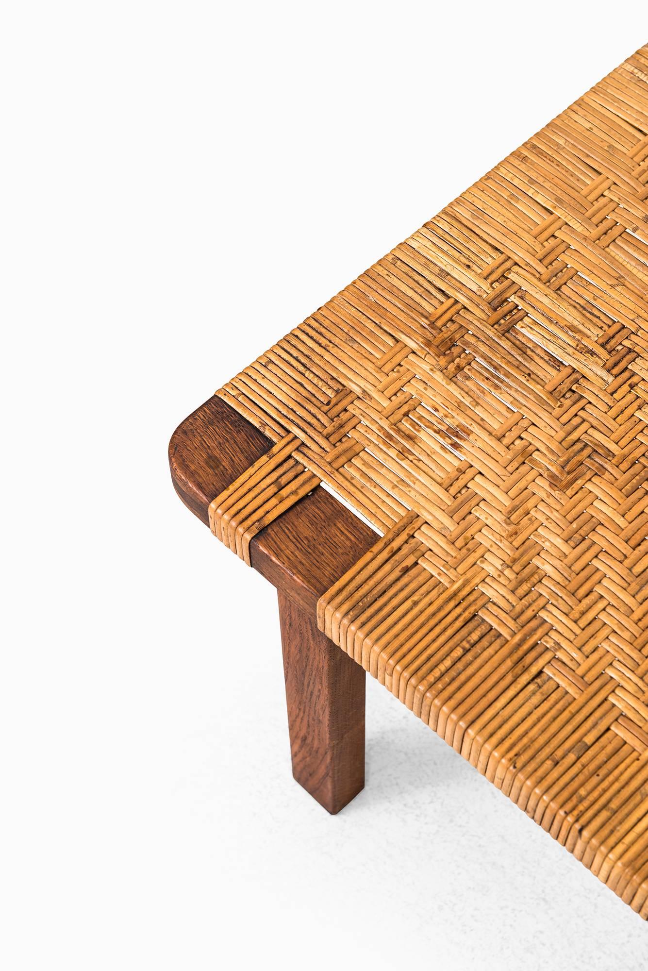 Børge Mogensen Side Table in Oak and Cane by Fredericia Stolefabrik in Denmark 1