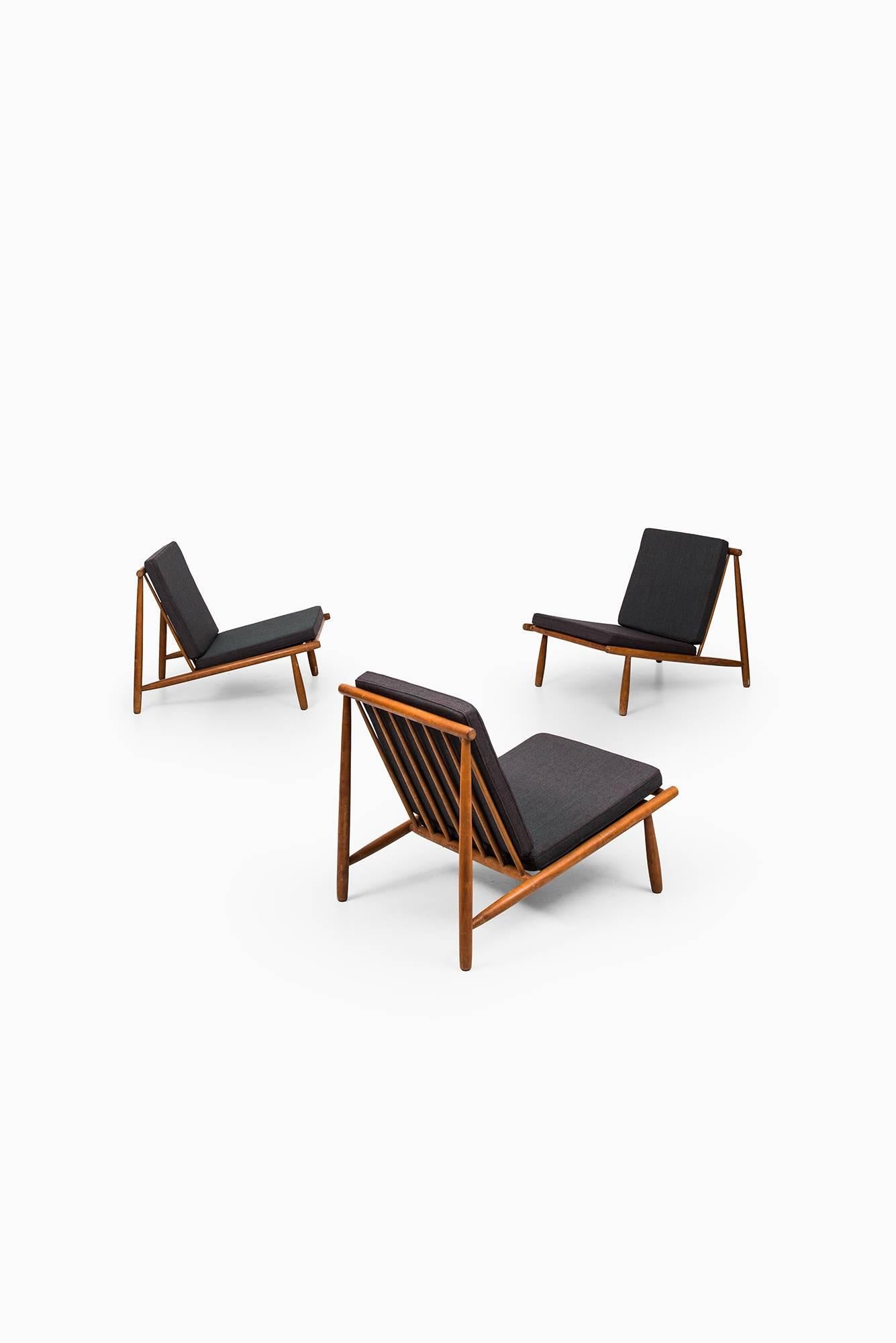 Scandinavian Modern Alf Svensson Easy Chairs Model Domus by Dux in Sweden