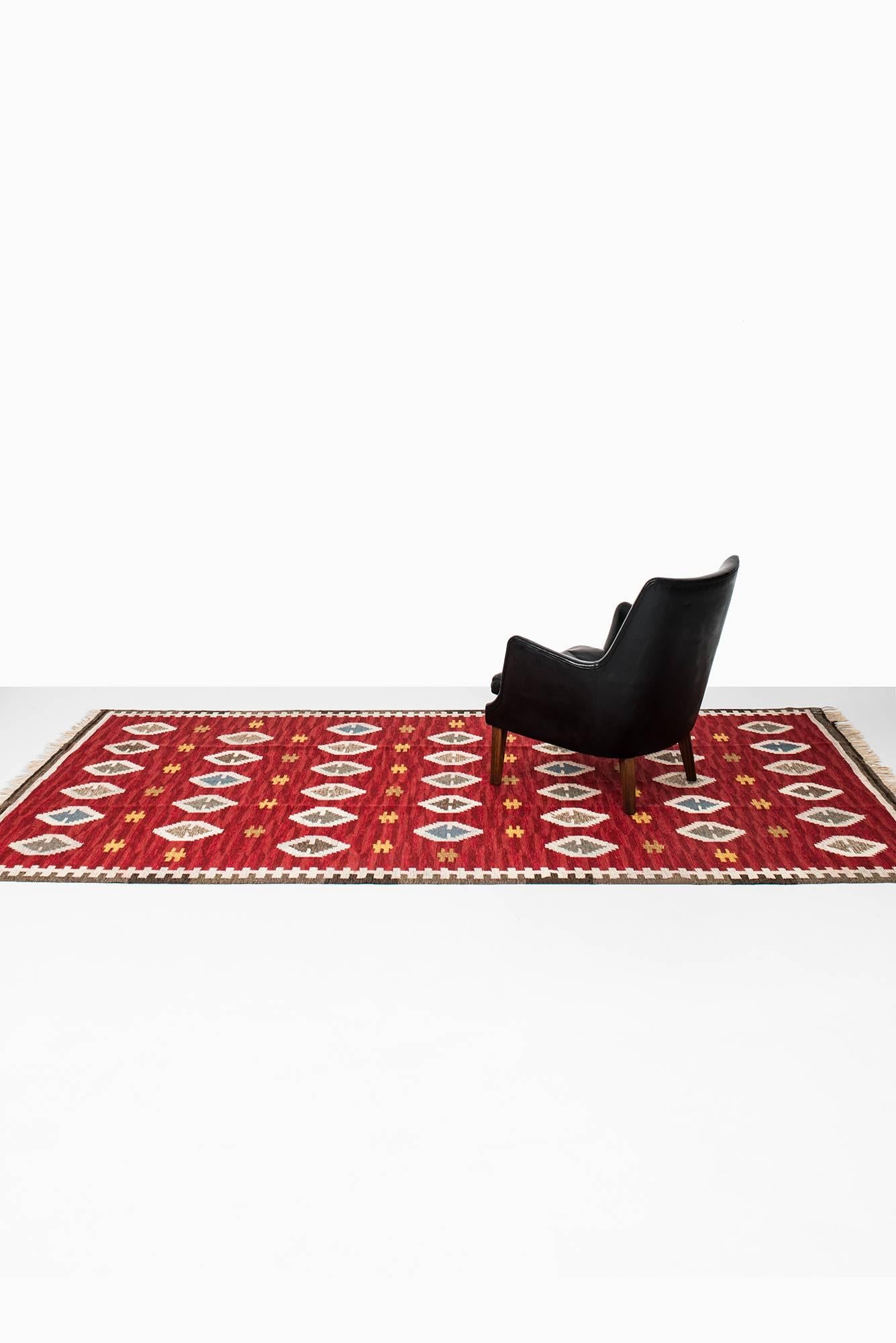Großer Mid-Century-Teppich, hergestellt in Schweden (Schwedisch) im Angebot