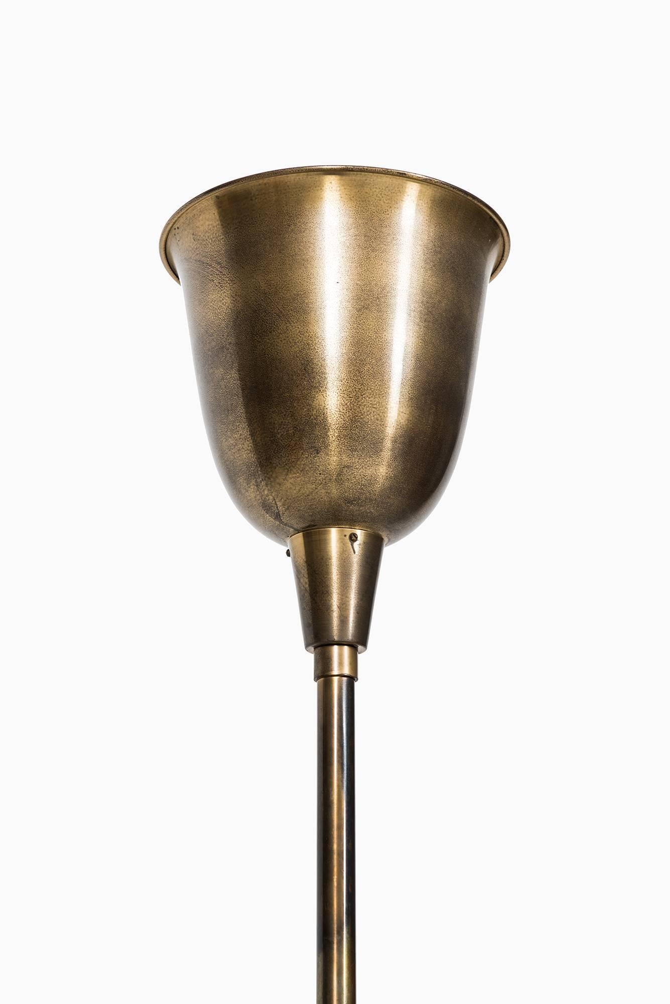 Mid-20th Century Floor Lamp or Uplight in Brass Produced in Denmark