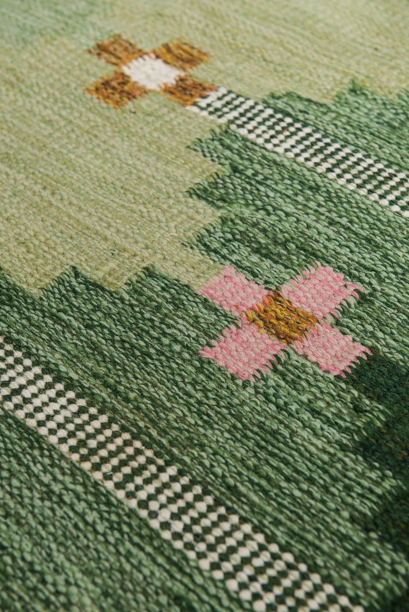 Large Mid-Century carpet produced in Sweden.