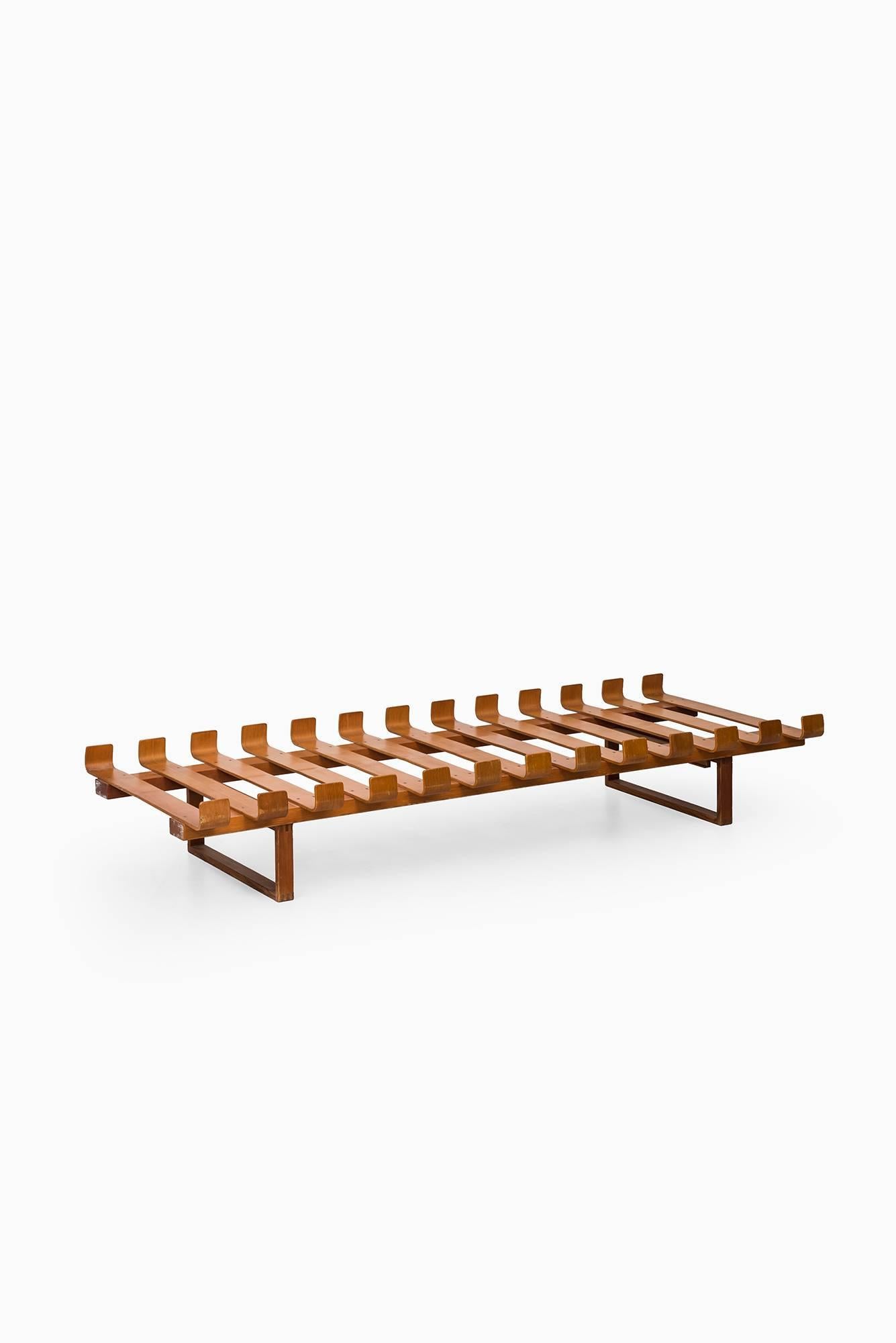 Fabric Daybed in Oregon Pine Probably Produced in Denmark