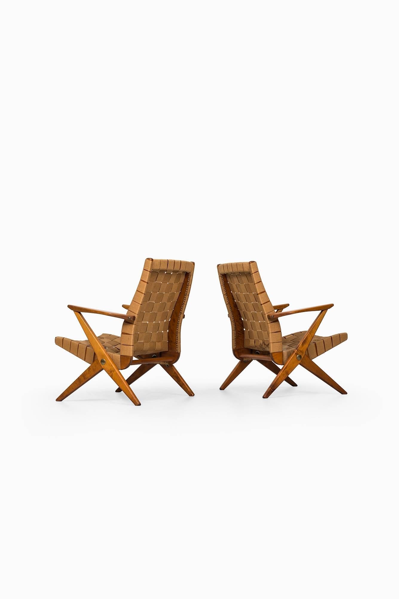 Scandinavian Modern Bengt Ruda Easy Chairs by Nordiska Kompaniet in Sweden