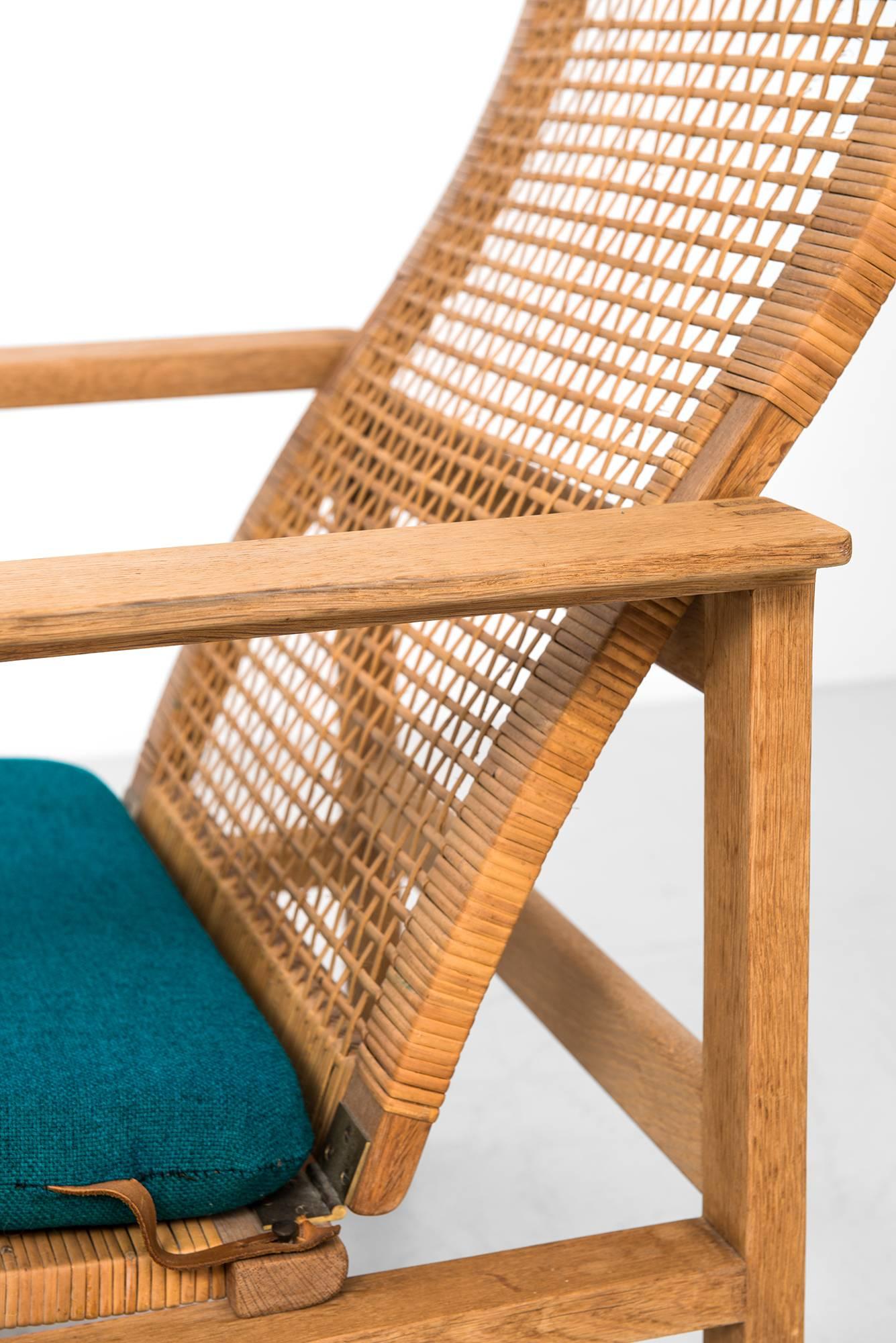 Mid-20th Century Børge Mogensen Easy Chair Model BM-2254 by Fredericia Stolefabrik in Denmark