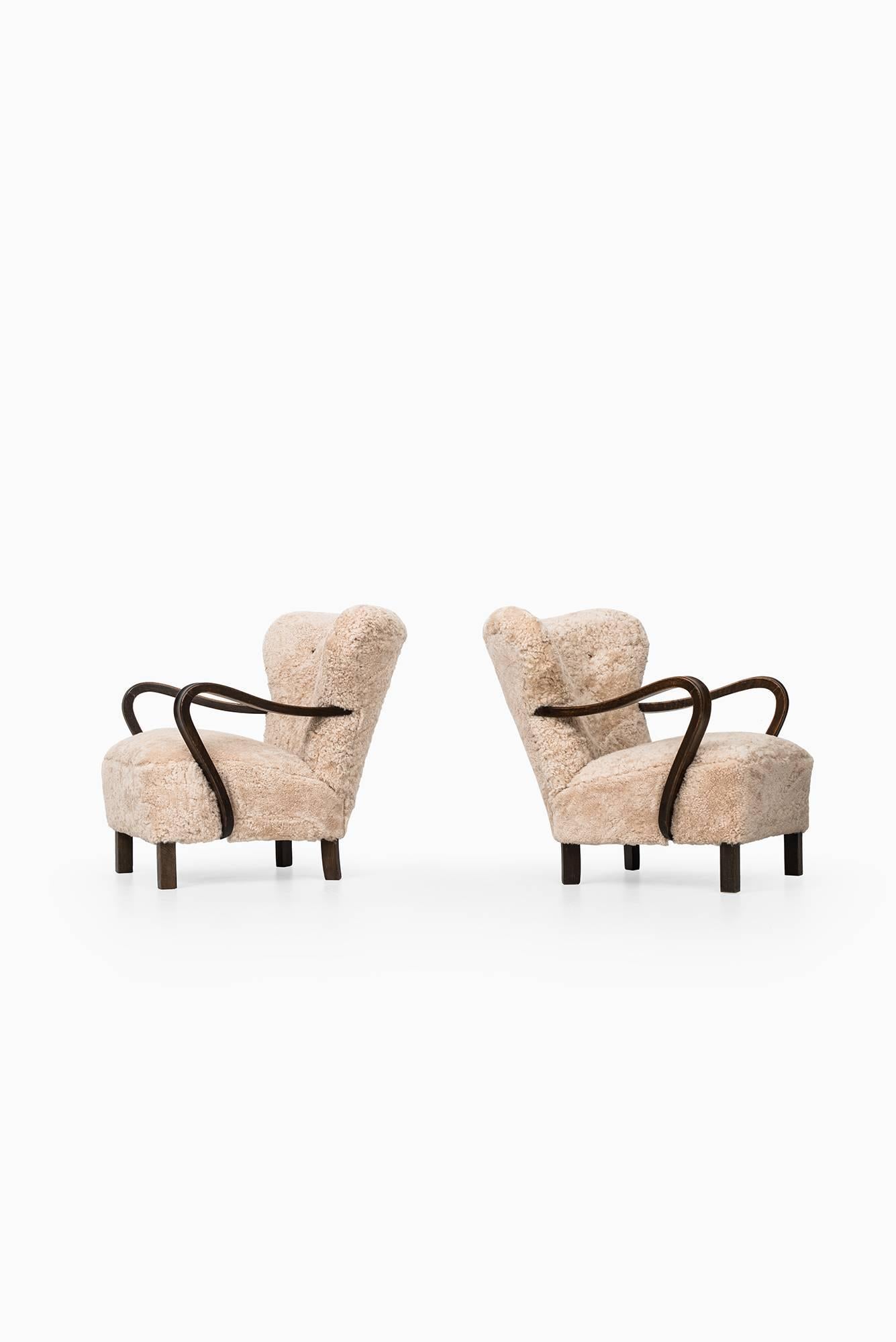 Rare pair of easy chairs from the 1940s. Produced in Denmark.