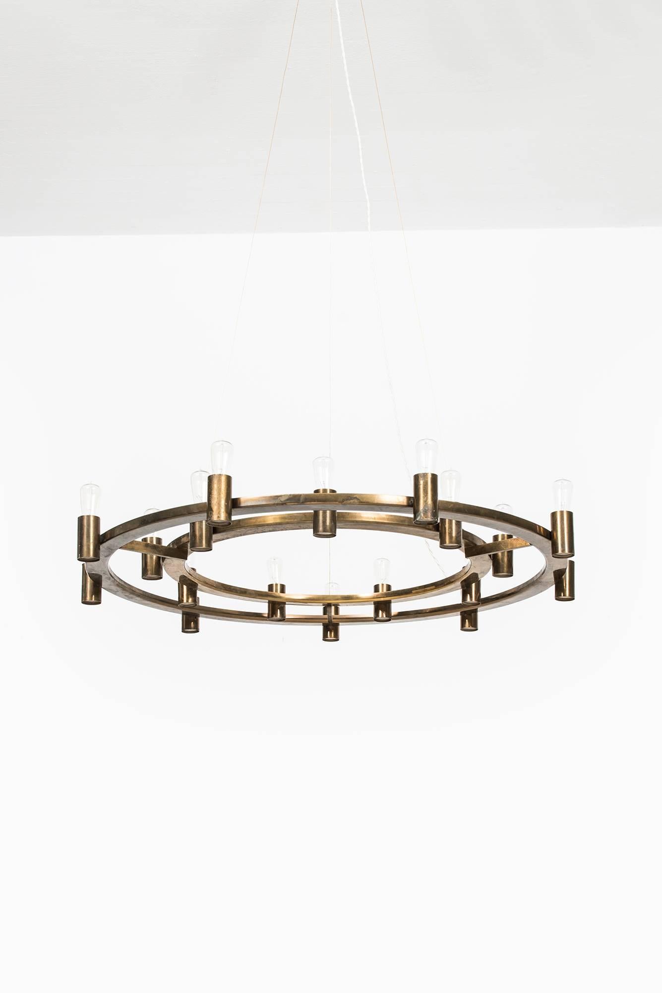 Big Ceiling Lamp in Brass Produced in Denmark In Excellent Condition In Limhamn, Skåne län