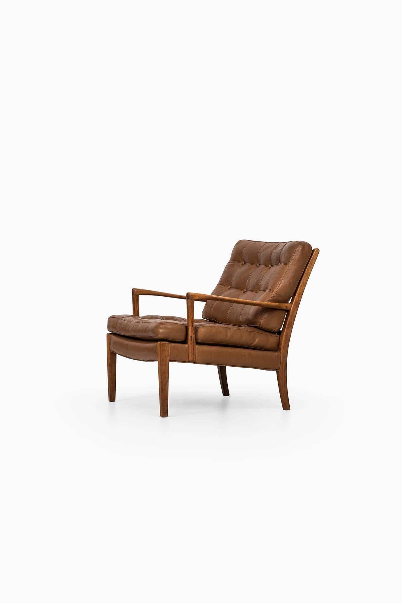 Mid-20th Century Arne Norell Easy Chair Model Löven by Arne Norell AB in Sweden