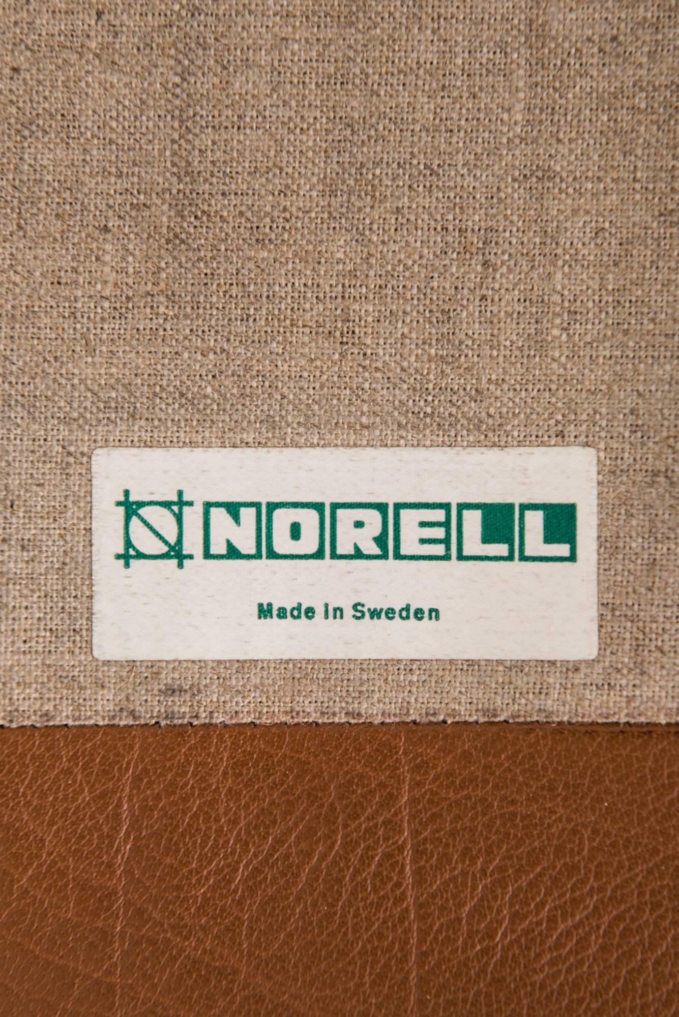 Leather Arne Norell Easy Chair Model Löven by Arne Norell AB in Sweden