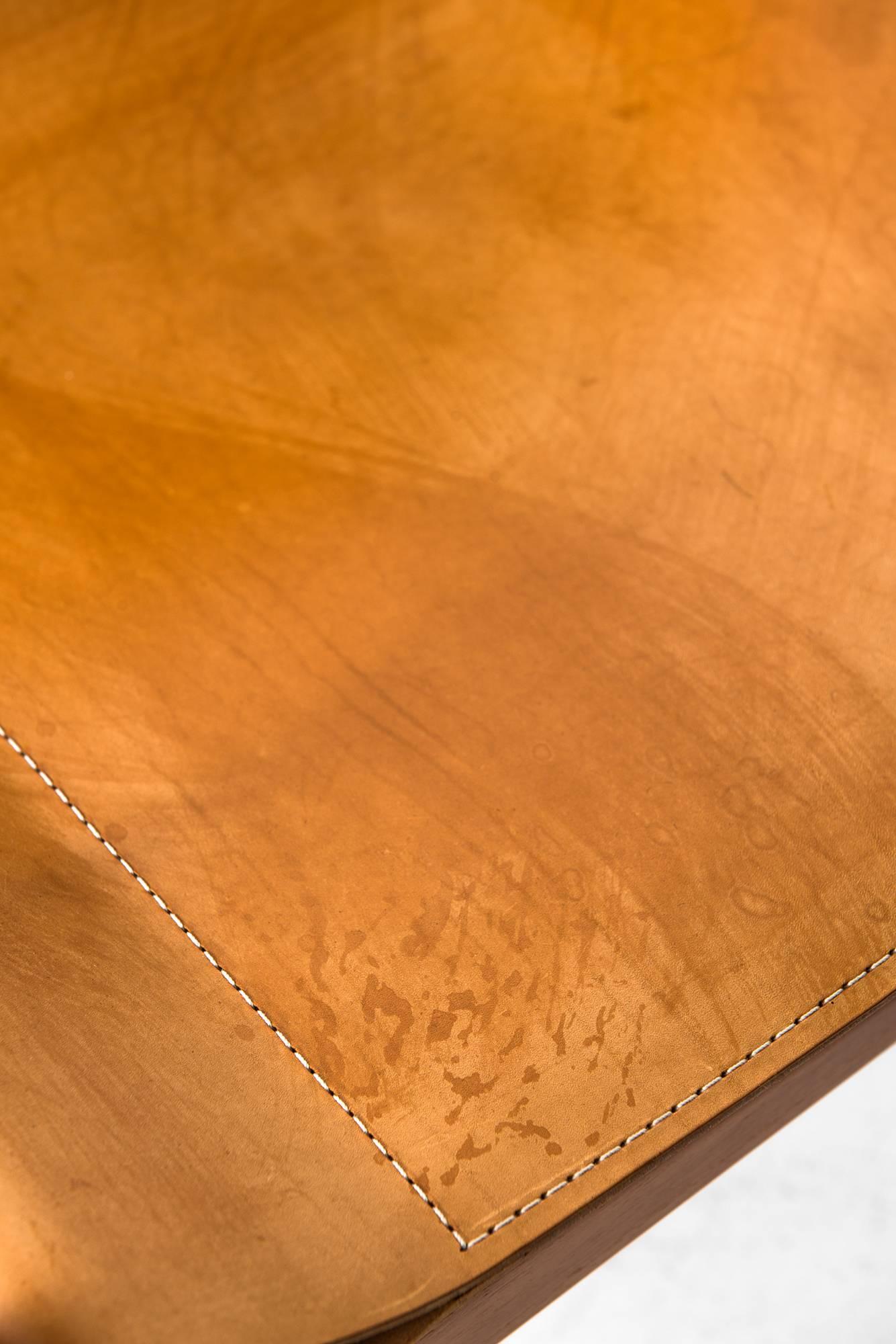 Easy Chairs in Oak and Cognac Brown Leather by Bernstorffsminde Møbelfabrik 3