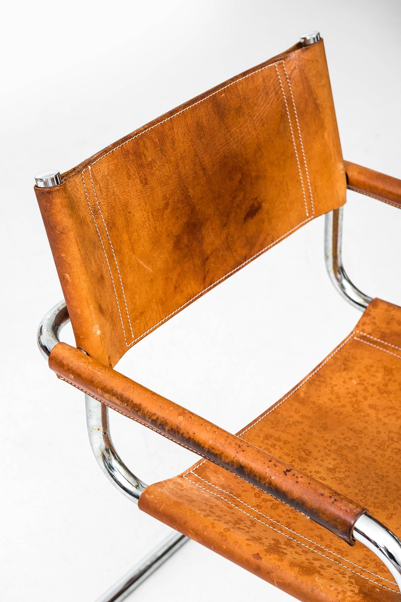 Mid-Century Modern Mart Stam Armchairs by Fasem in Italy