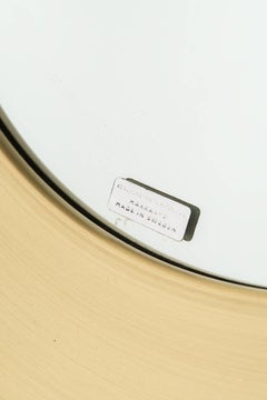 Pair of Round Mirrors in Brass by Glas Mäster in Sweden