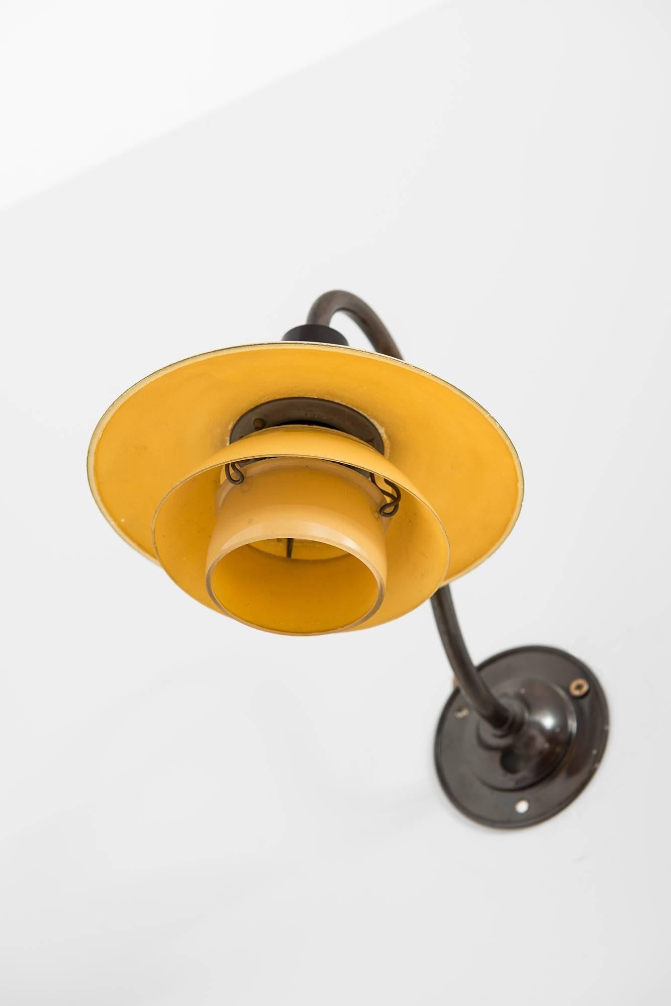 Poul Henningsen Wall Lamp Model PH-1 by Louis Poulsen in Denmark In Excellent Condition For Sale In Limhamn, Skåne län