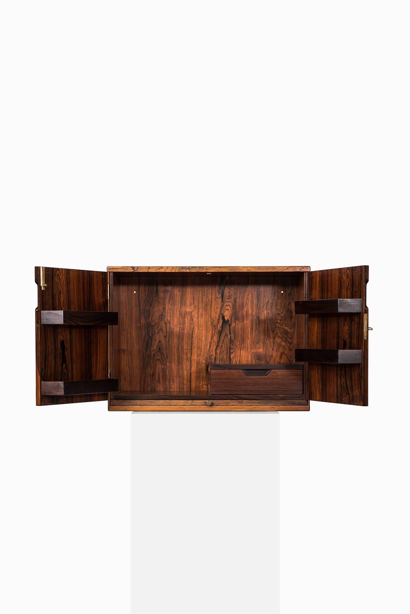 Danish Svend Langkilde Wall-Mounted Bar Cabinet by Langkilde Møbler in Denmark