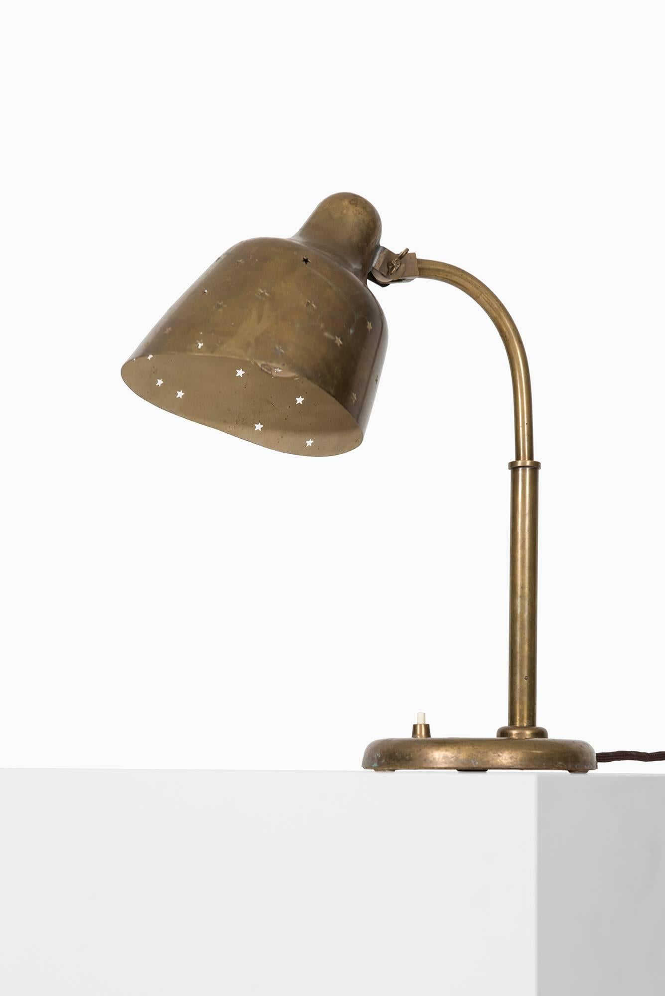 Rare table lamp attributed to Vilhelm Lauritzen. Produced in Denmark.