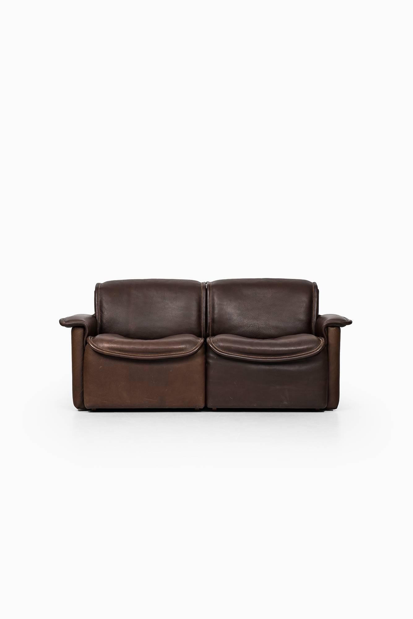 Leather De Sede Two-Seat Sofa Model Ds-12 by De Sede in Switzerland