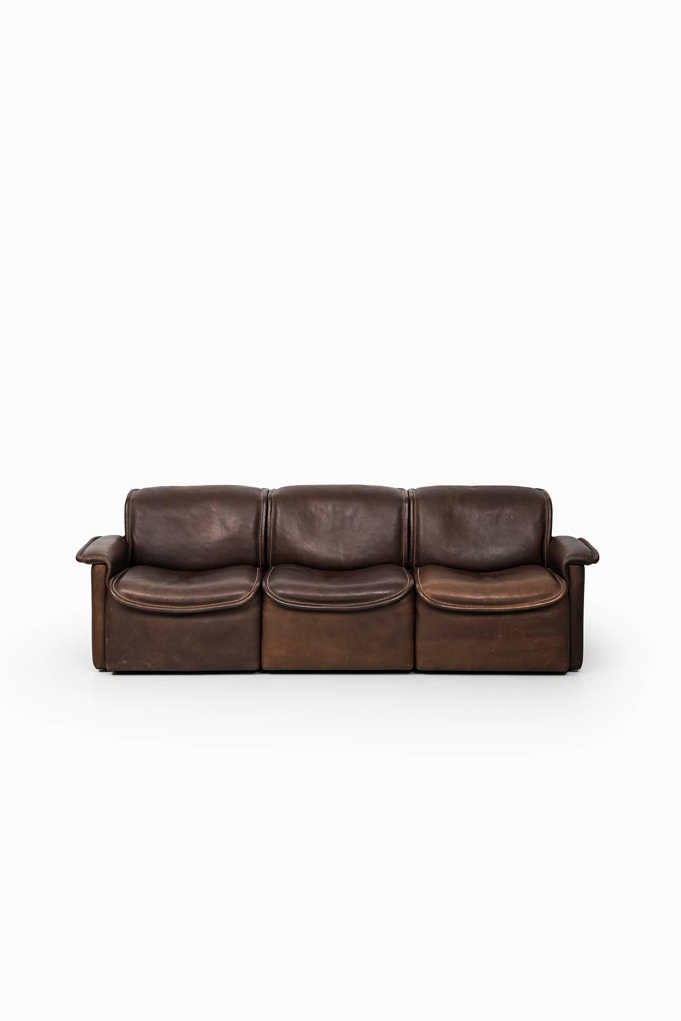 Mid-Century Modern De Sede Three-Seat Sofa Model DS-12 by De Sede in Switzerland