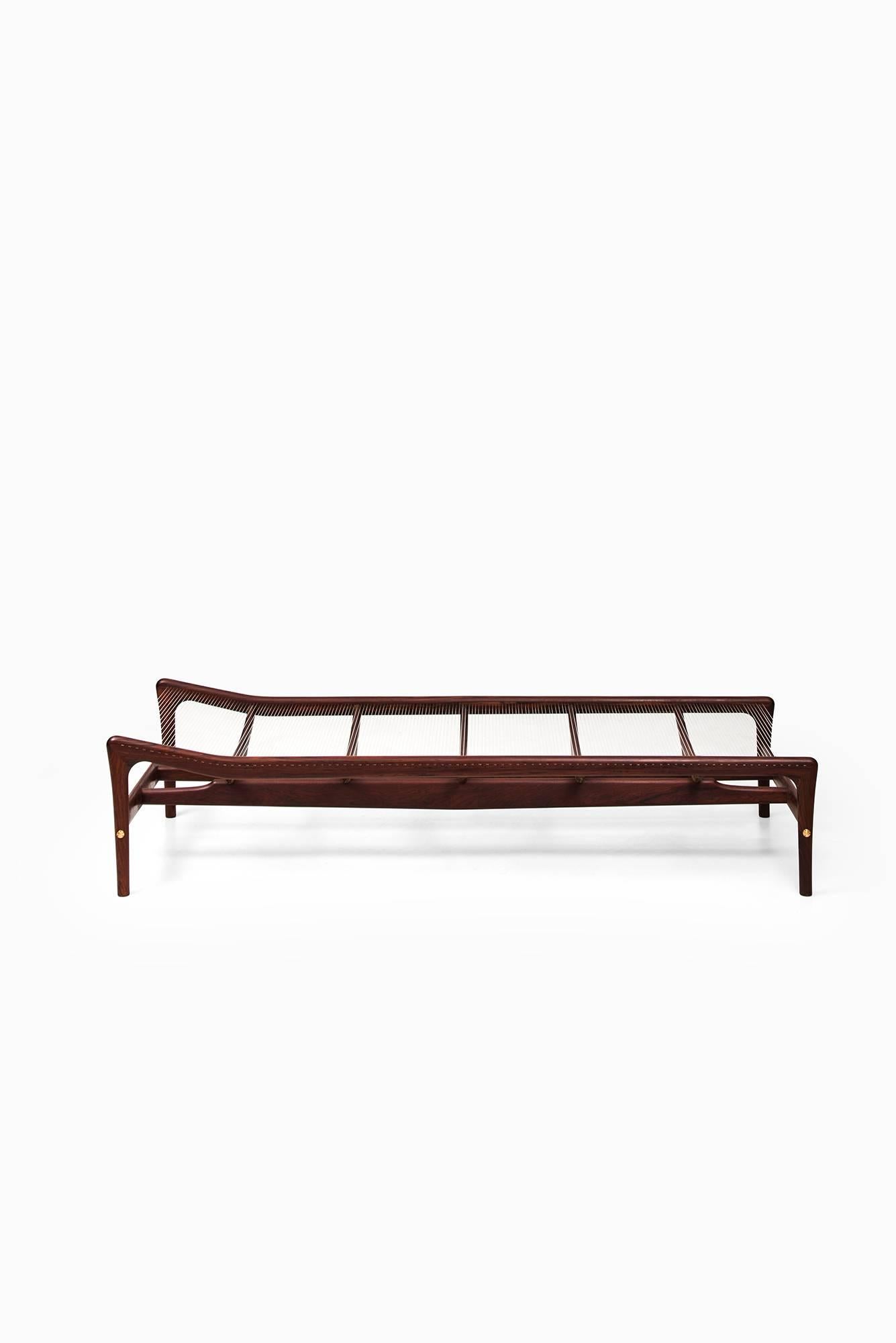 Very rare daybed designed by Helge Vestergaard Jensen. Produced by Niels Roth Andersen in Denmark.