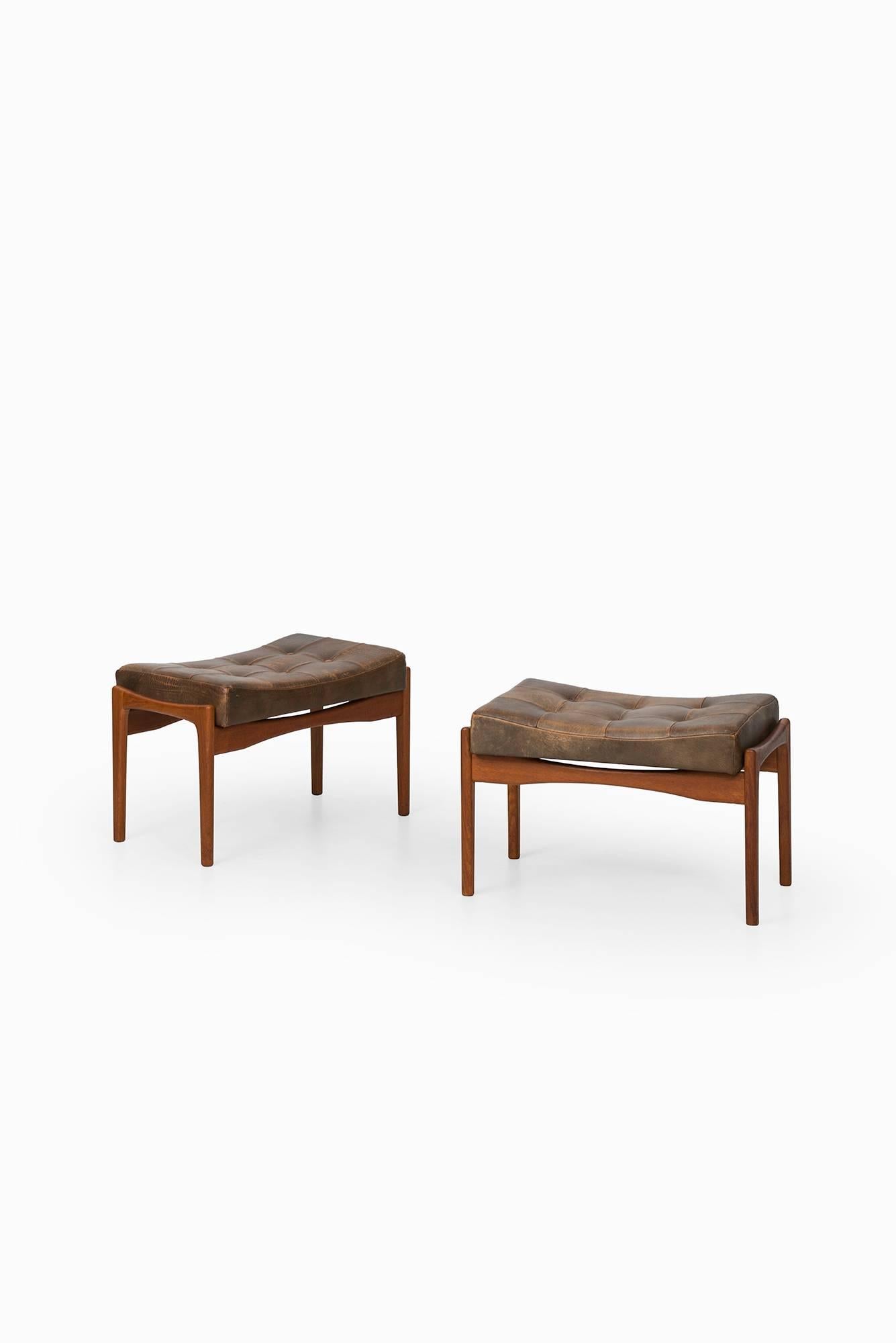 A pair of stools model Siesta designed by Ib Kofod-Larsen. Produced by OPE in Sweden.