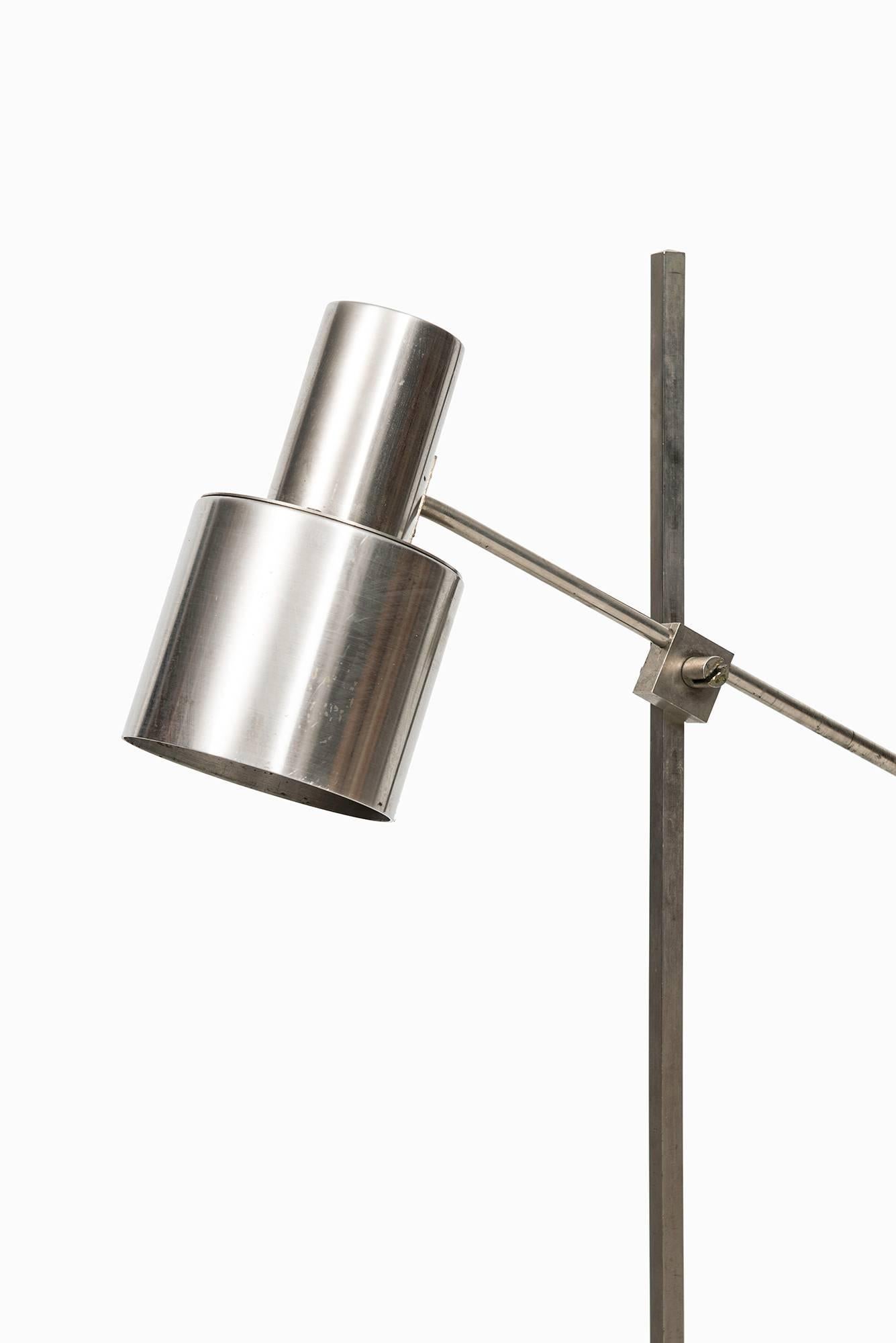 Scandinavian Modern Low Floor Lamp in Steel Produced in Sweden