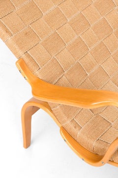 Bruno Mathsson Easy Chairs with Stools Model Pernilla by Karl Mathsson AB