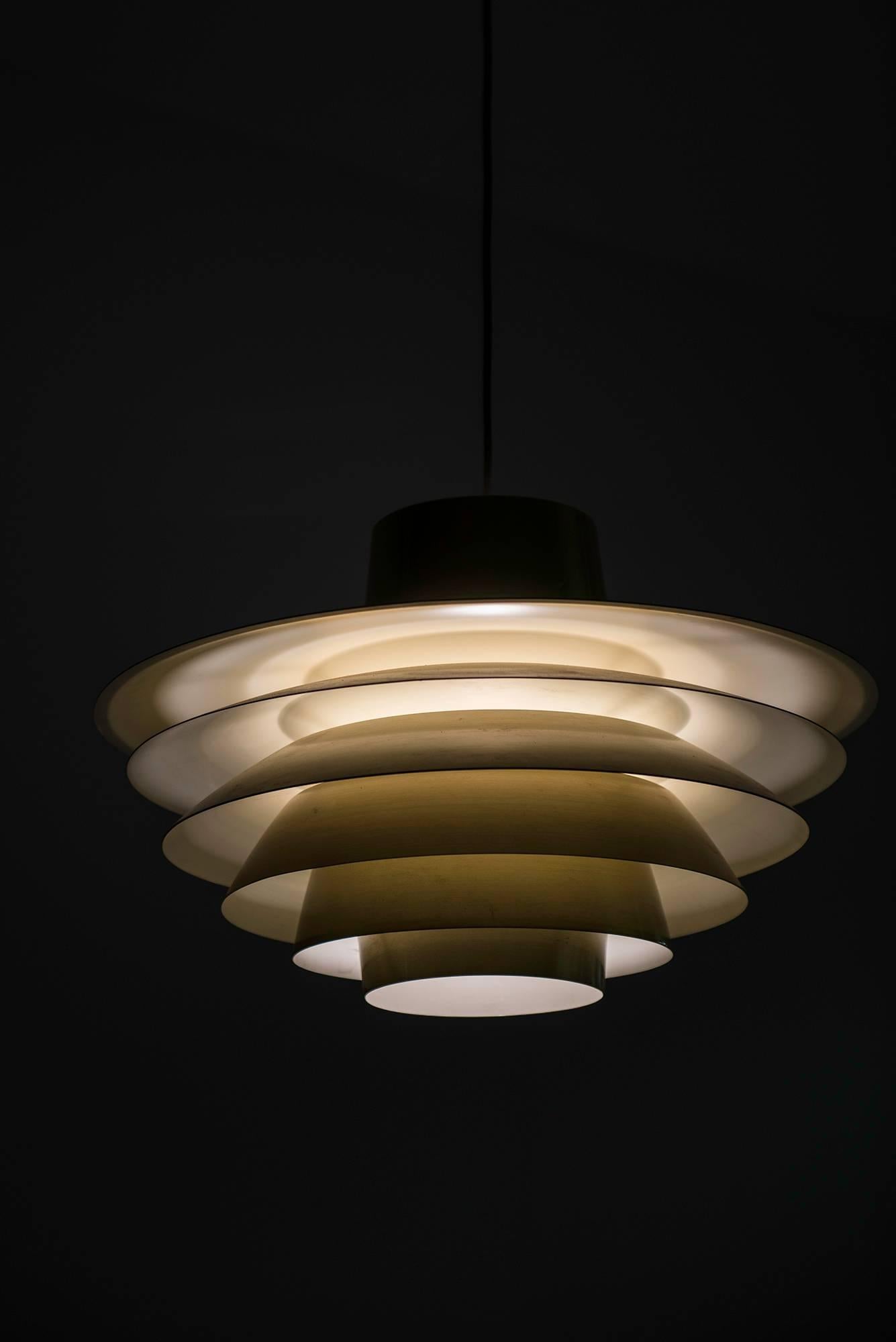 Brass Svend Middelboe Ceiling Lamp Model Verona by Nordisk Solar in Denmark