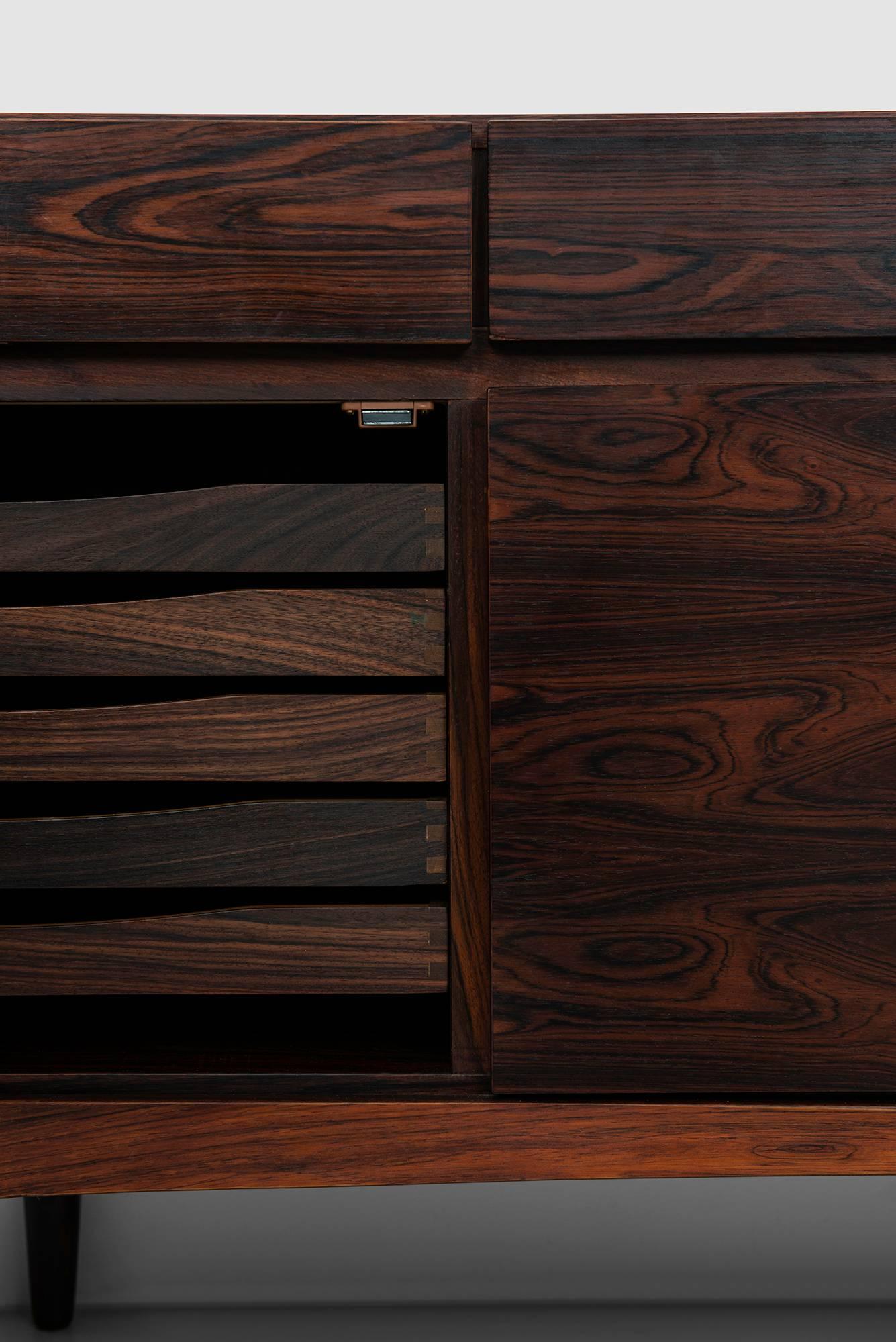 Rosewood Ib Kofod-Larsen Sideboard Model FA-66 by Faarup Møbelfabrik in Denmark