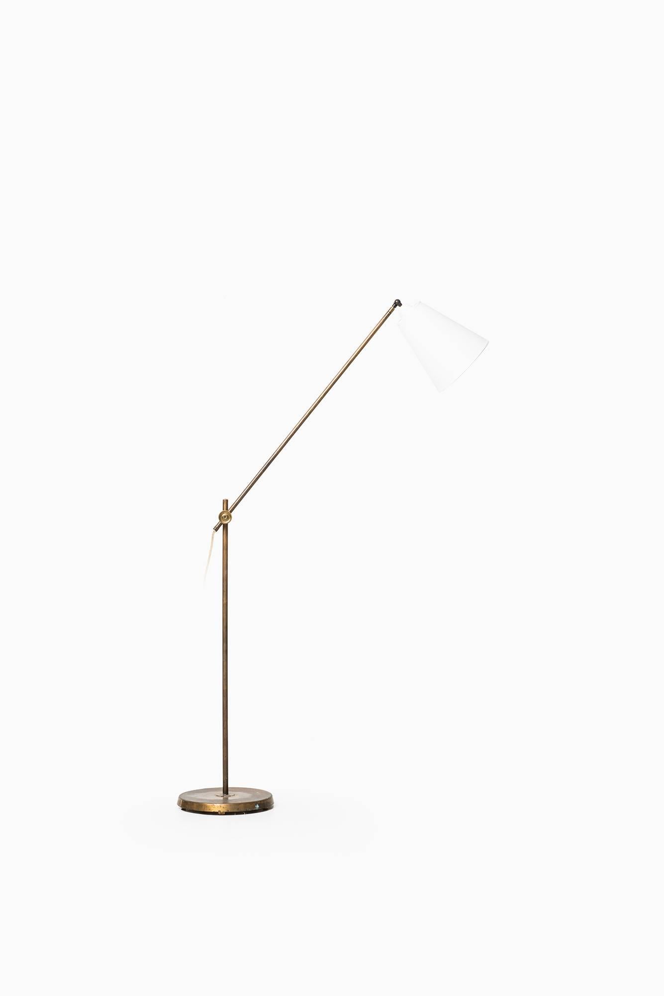 Scandinavian Modern Midcentury Floor Lamp with Flexible Arm Produced by ASEA in Sweden