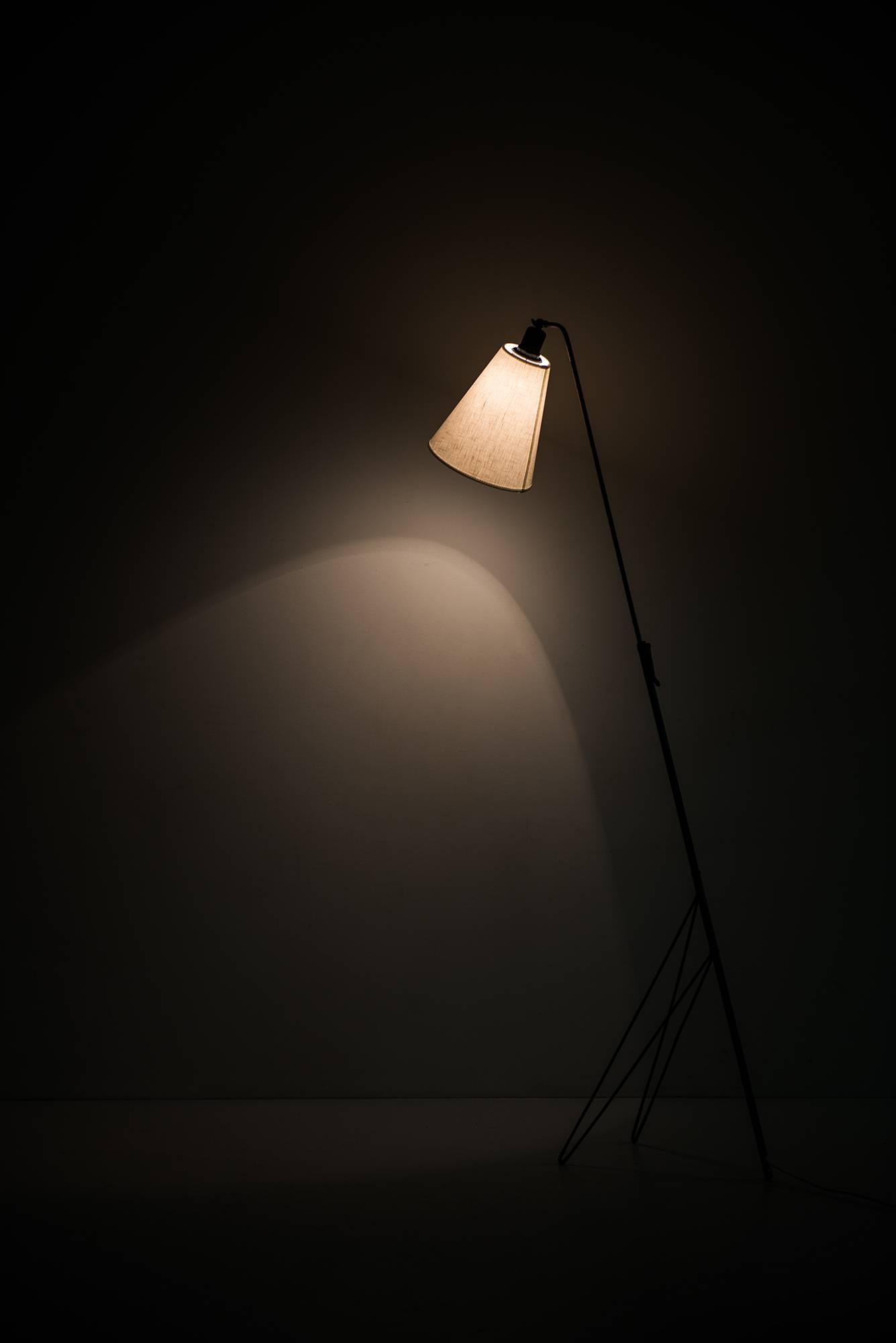 Cane Rare Height Adjustable Floor Lamp Designed by Svend Aage Holm Sorensen