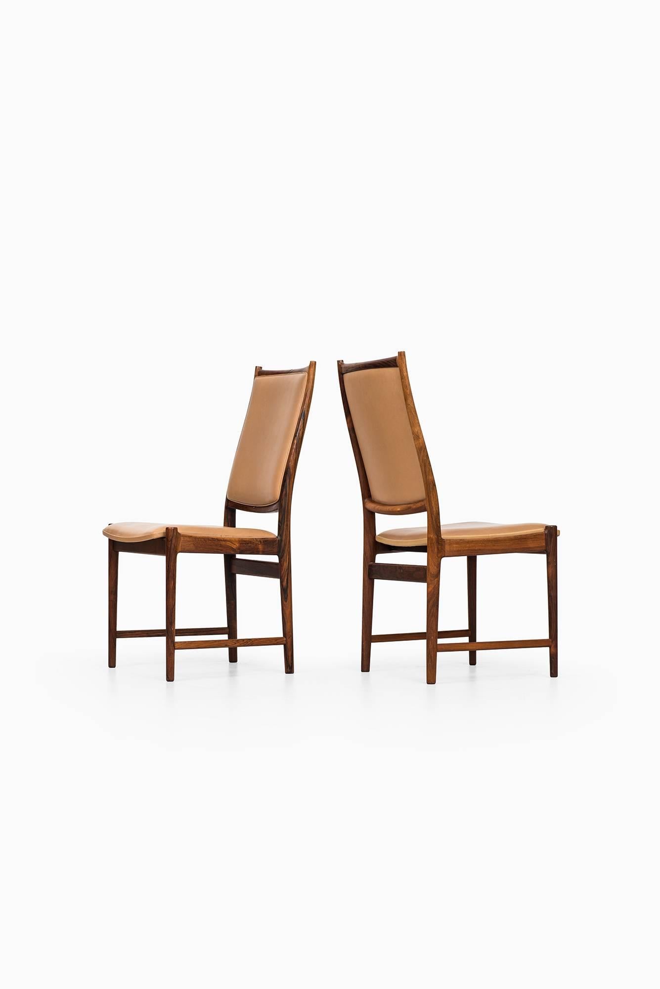 Scandinavian Modern Torbjørn Afdal High Back Dining Chairs Model Darby by Nesjestranda Møbelfabrik For Sale