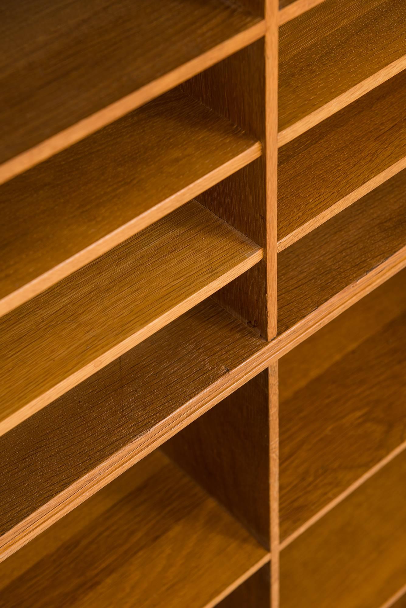 Oak Set of Eight Bookcases Designed by Mogens Koch Produced by Rud Rasmussen