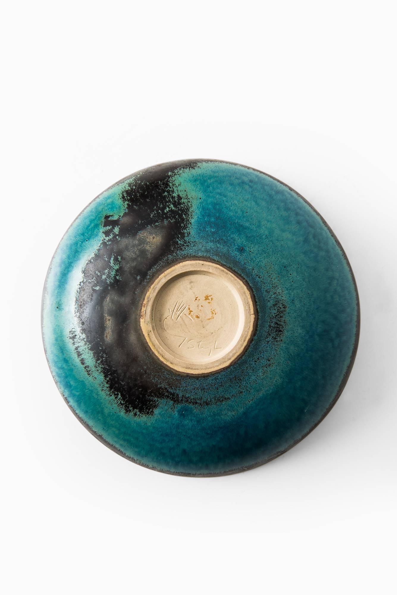 Scandinavian Modern Stig Lindberg Ceramic Bowl by Gustavsberg in Sweden