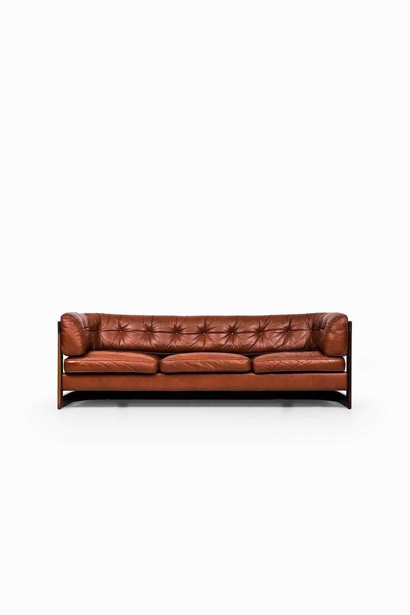 Rare 3-seat sofa designed by Lennart Bender. Produced by Stjernmöbler in Herrljunga, Sweden.