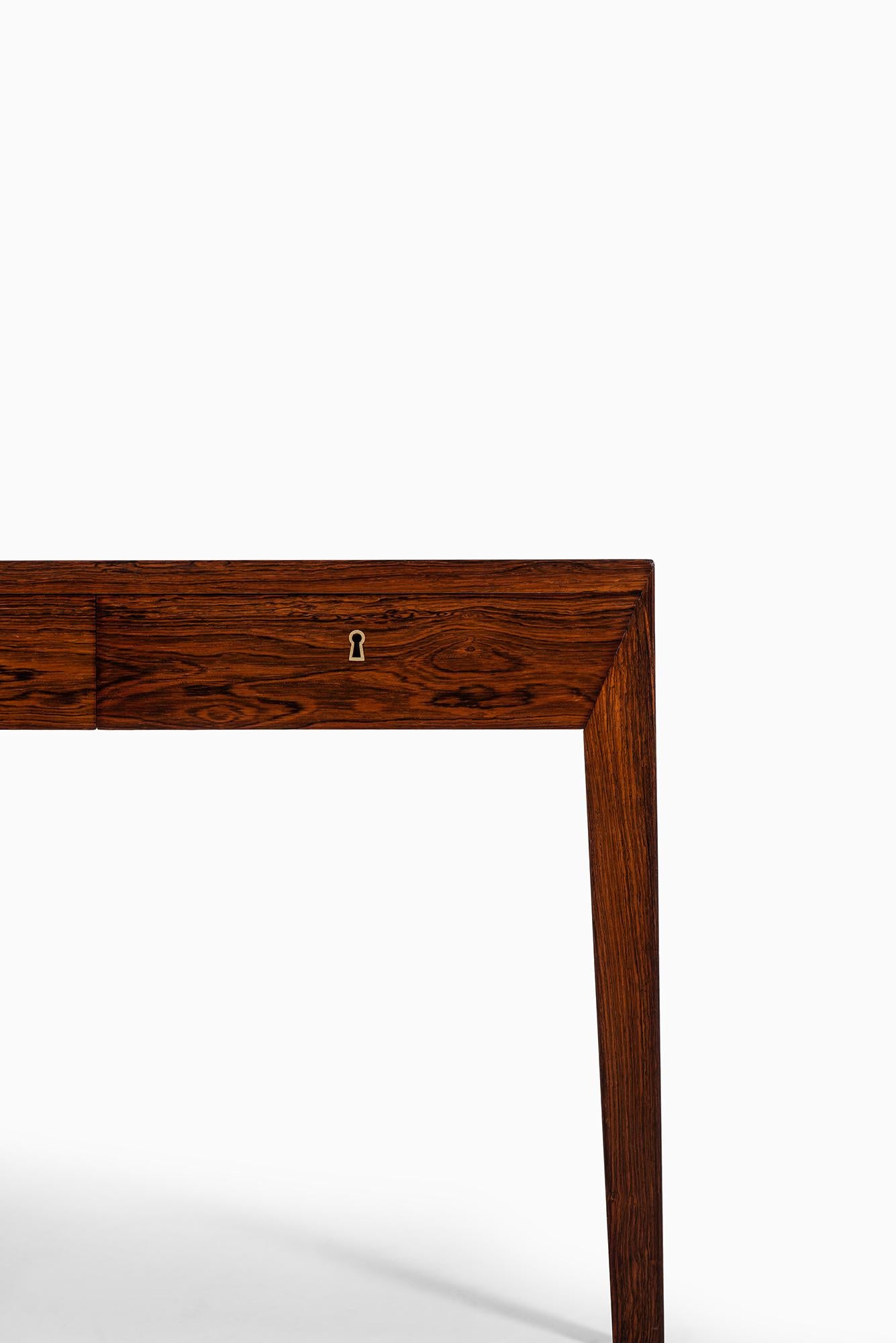 Scandinavian Modern Severin Hansen Desk in Rosewood by Haslev Møbelsnedkeri in Denmark