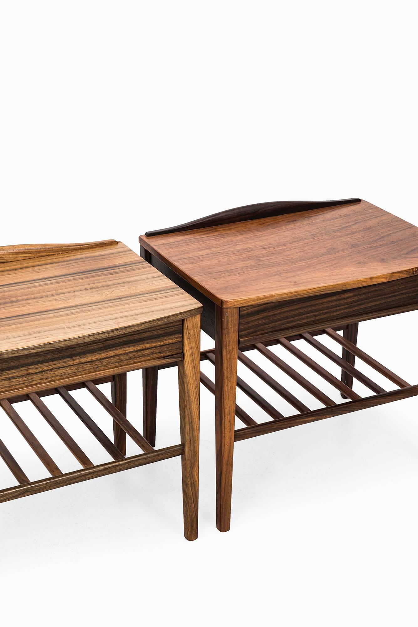 Mid-20th Century Pair of Bedside Tables, High Quality, in Brazilian Rosewood