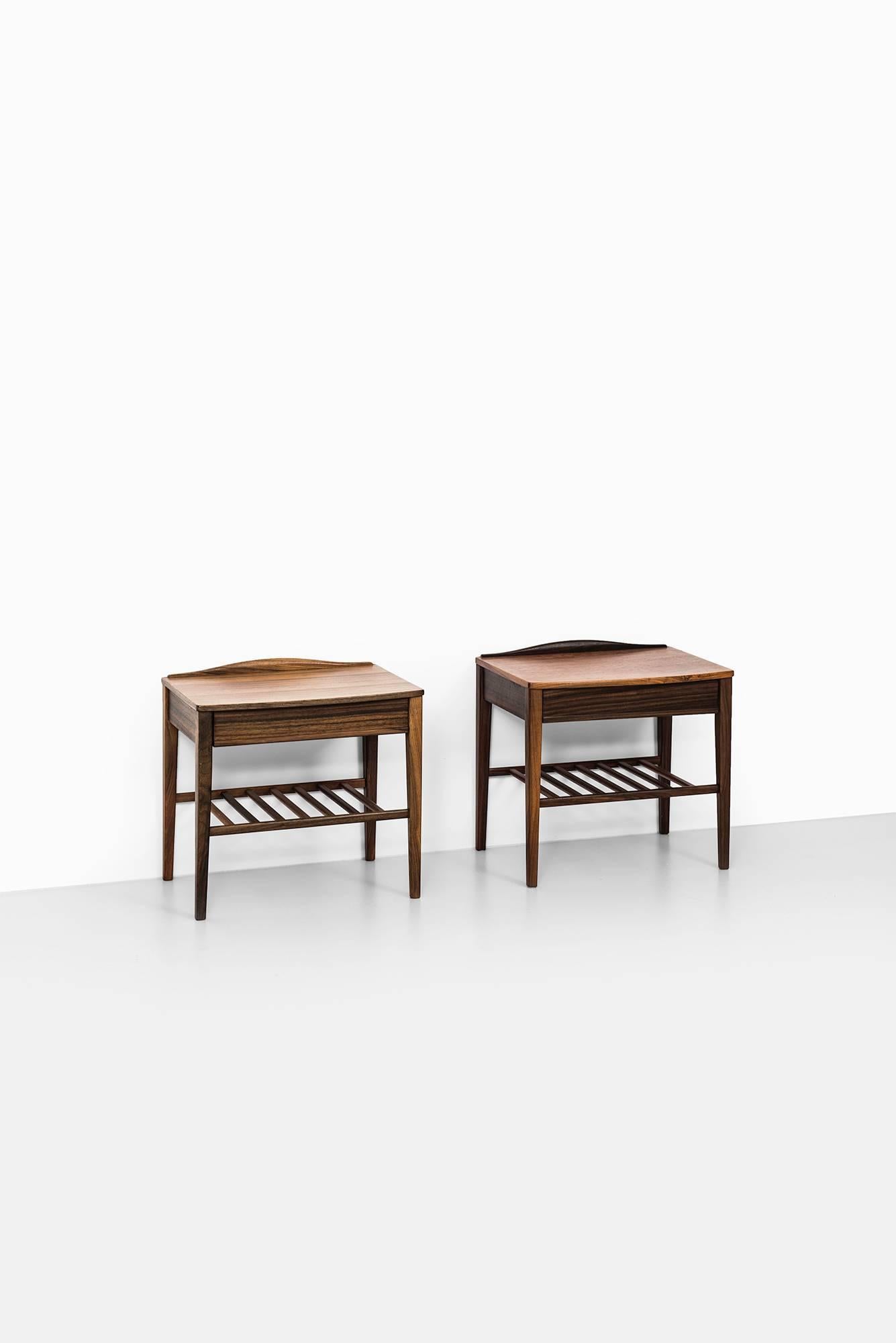 Mid-Century Modern Pair of Bedside Tables, High Quality, in Brazilian Rosewood