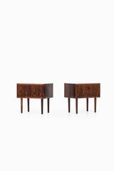 A pair of bedside tables in rosewood produced in Denmark
