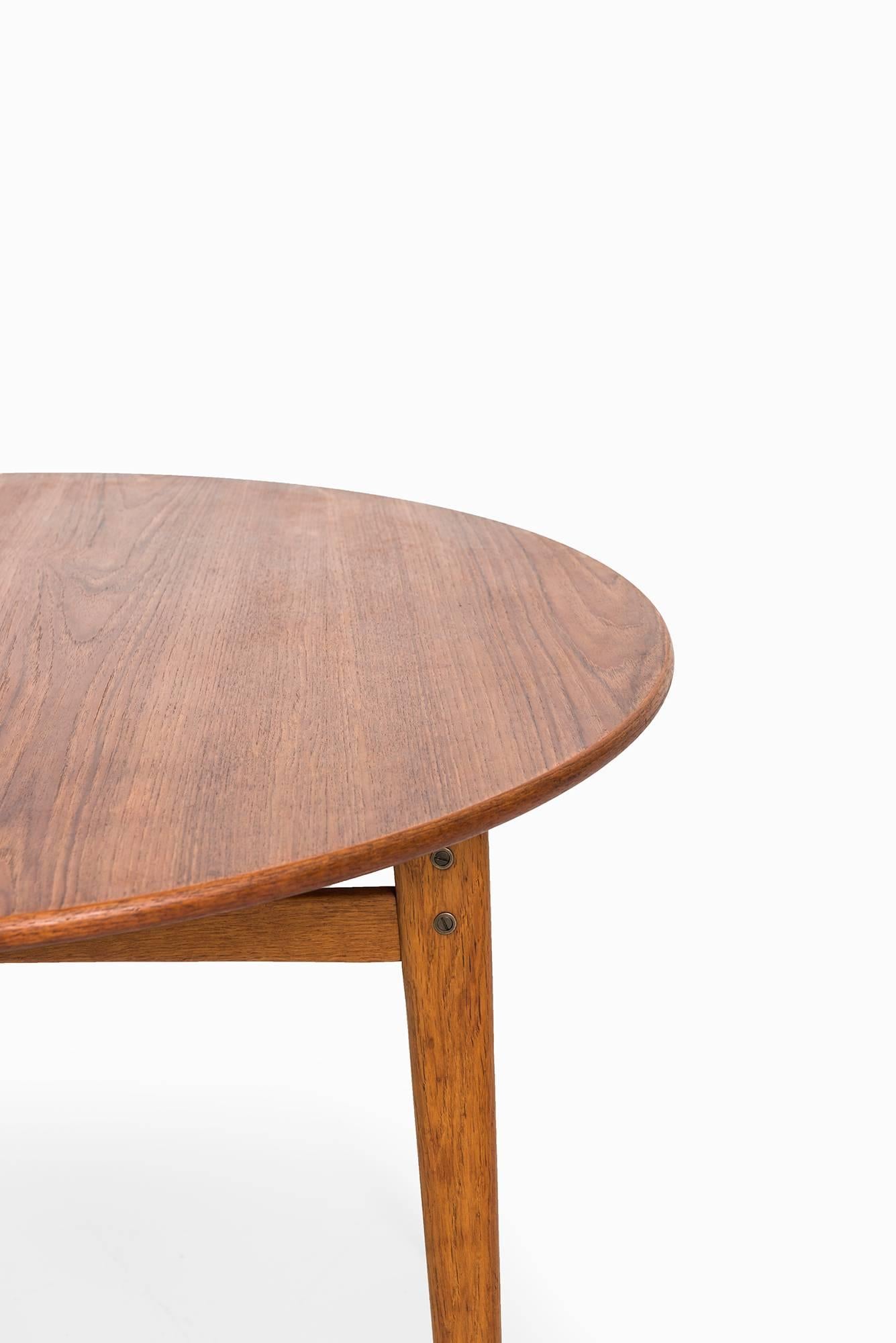 Swedish Midcentury Dining Table in Oak with Teak Top 