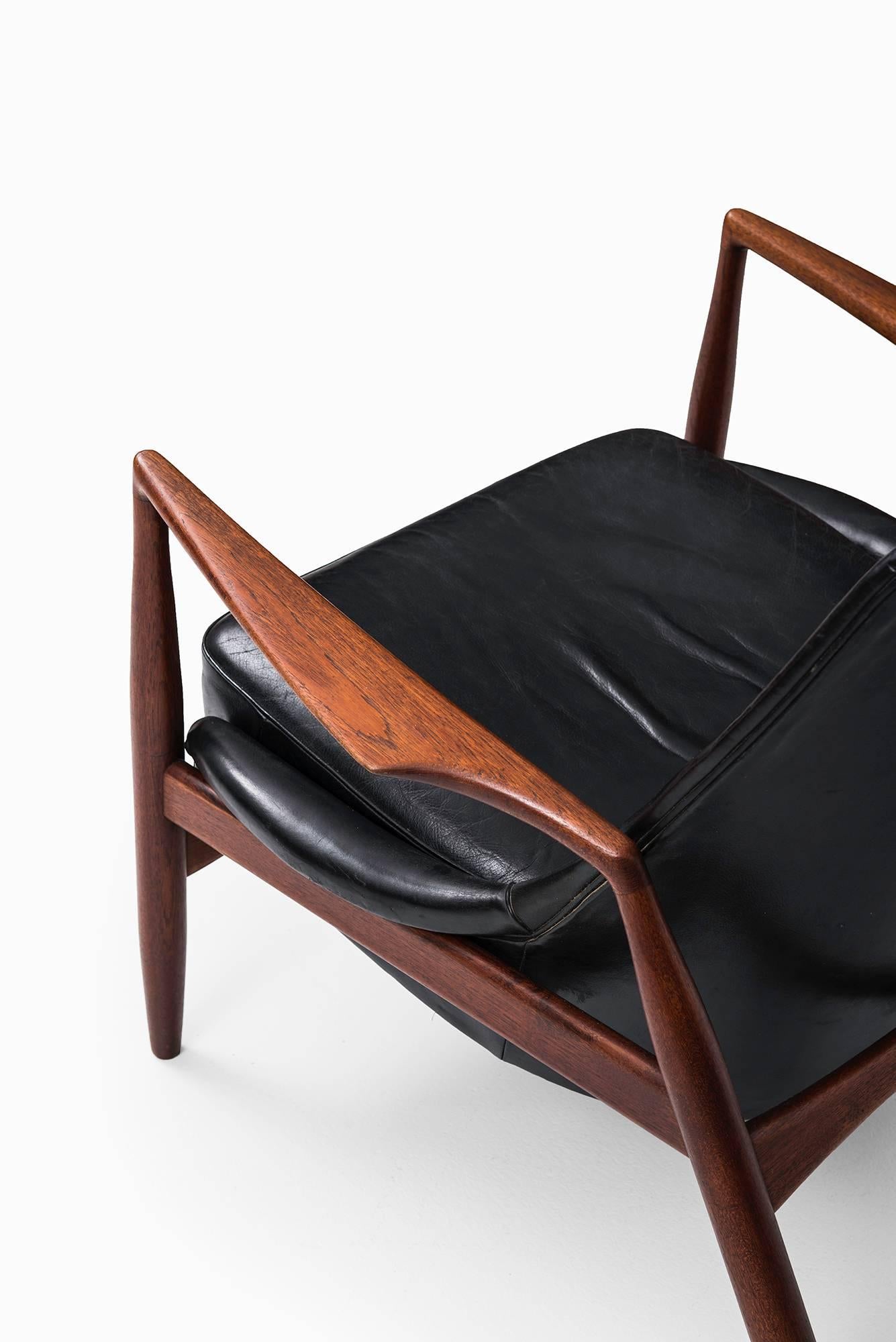 Leather Ib Kofod-Larsen Seal Easy Chairs by OPE in Sweden