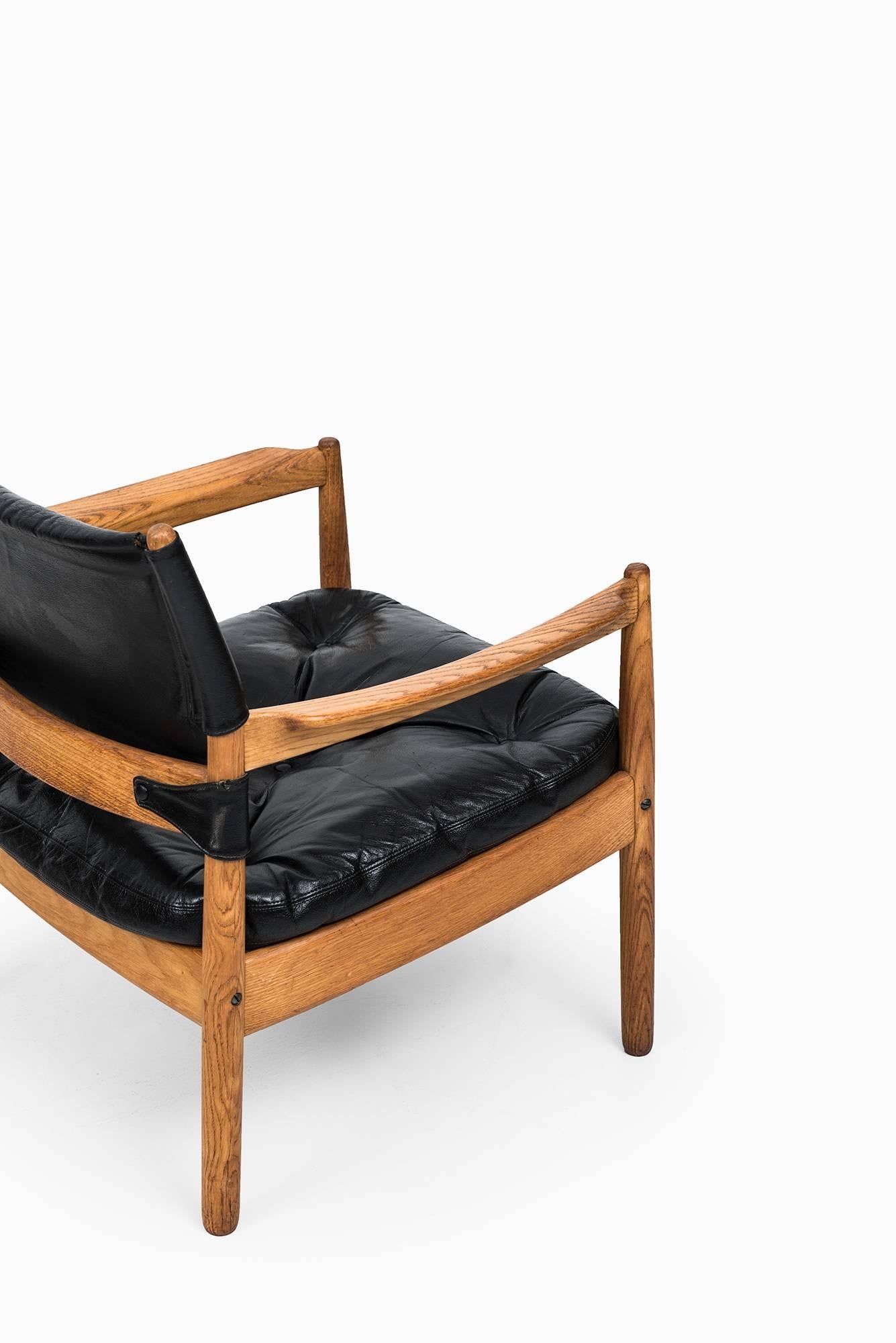 Leather Gunnar Myrstrand Easy Chairs by Källemo in Sweden